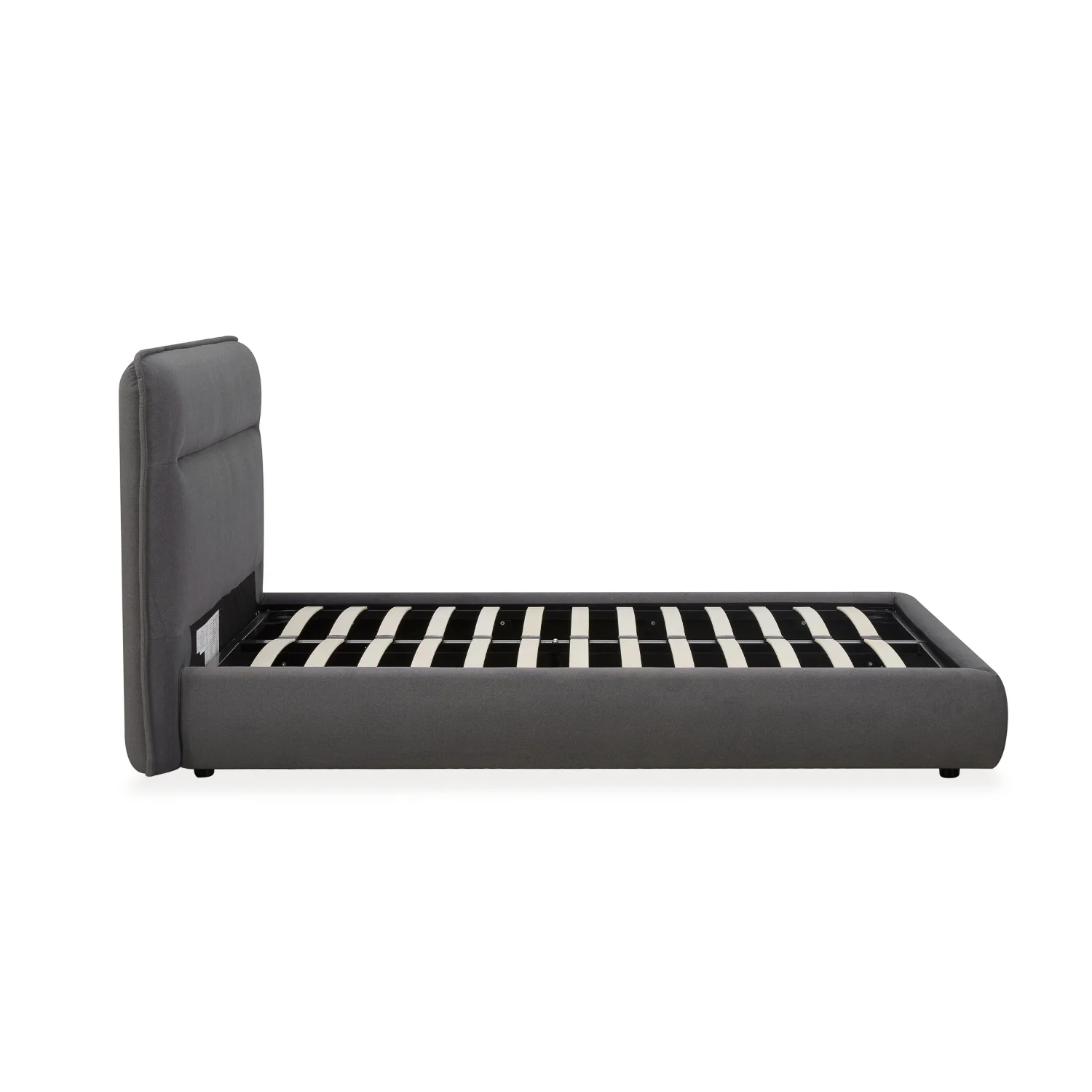 Carlaw Upholstered Platform Bed - Graphite Matte Velvet - Image 6