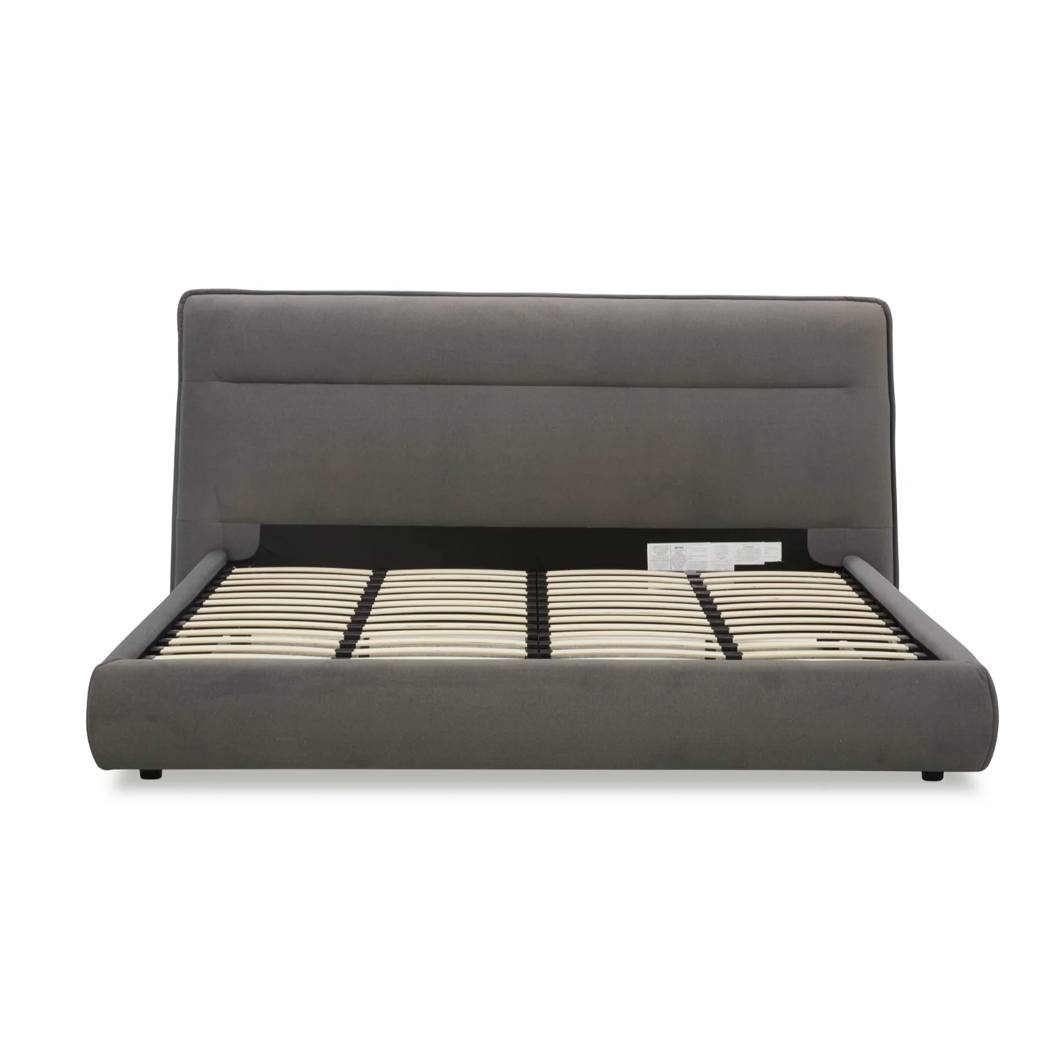 Carlaw Upholstered Platform Bed - Graphite Matte Velvet - Image 8