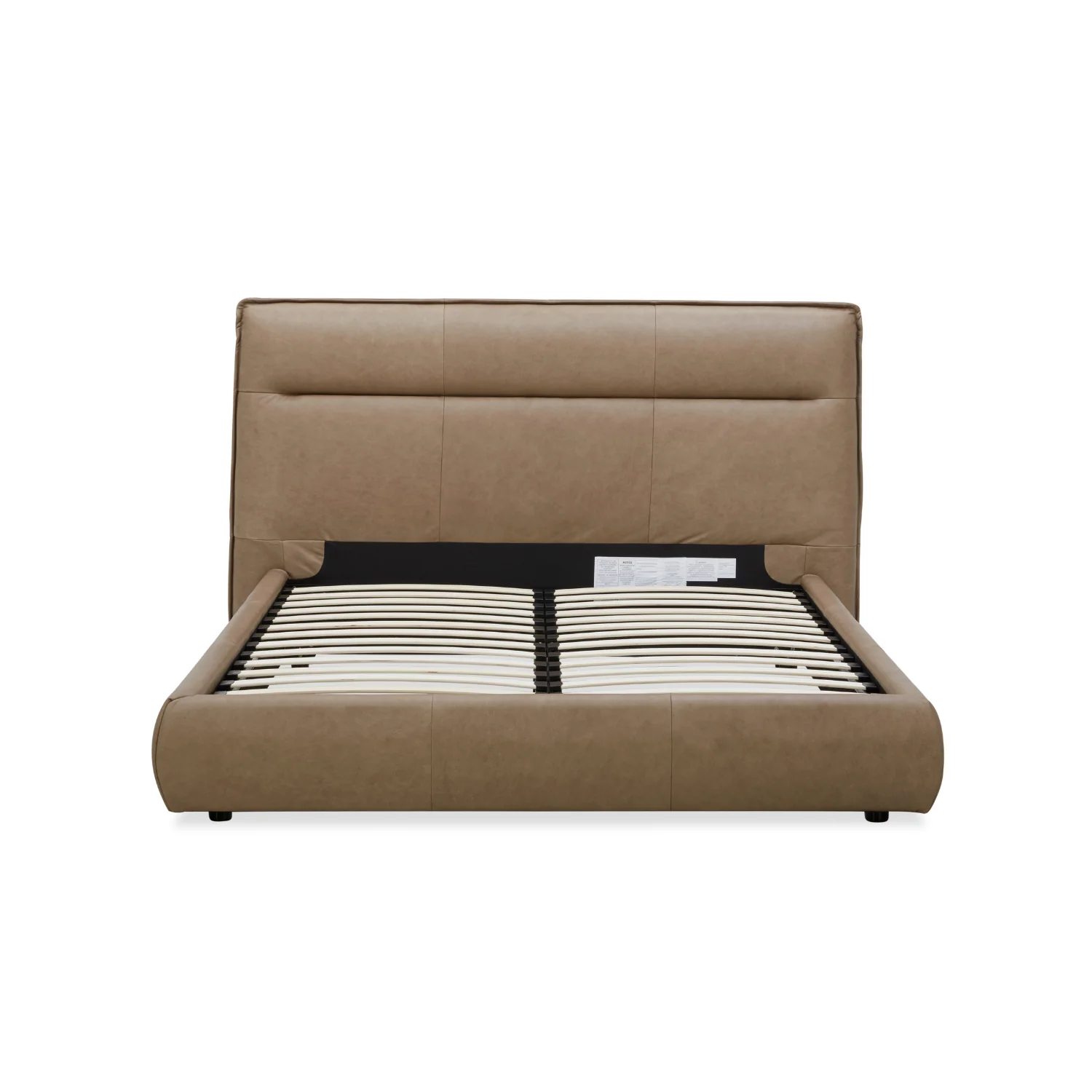 Carlaw Upholstered Platform Bed -  Cobblestone Leather - Image 3