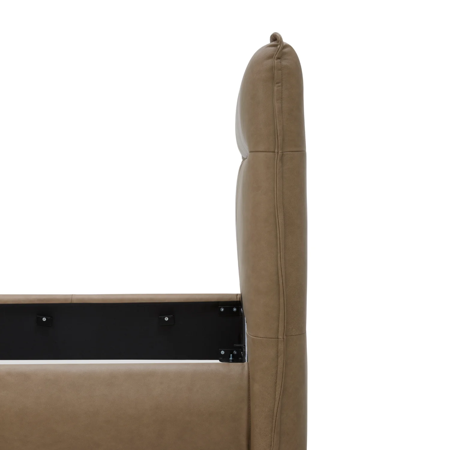 Carlaw Upholstered Platform Bed -  Cobblestone Leather - Image 8