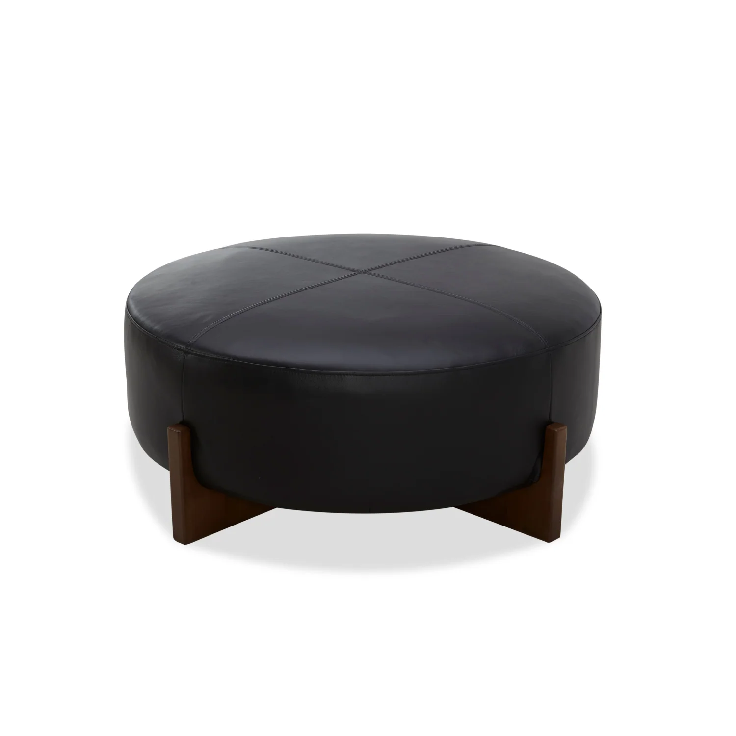 Carmen Ottoman - Onyx Black Leather - Image 4