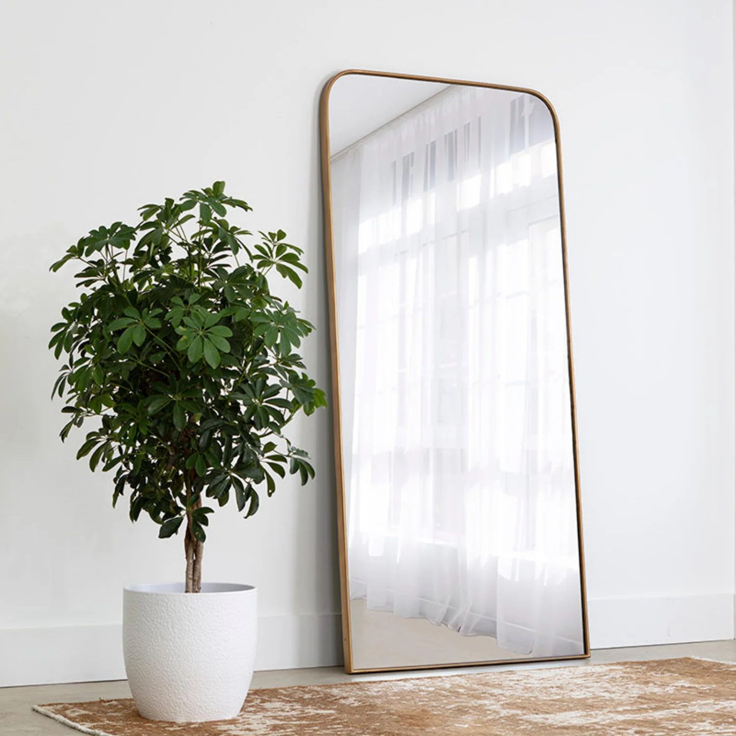 Chaplin Arch Floor Mirror - Brass - Image 2