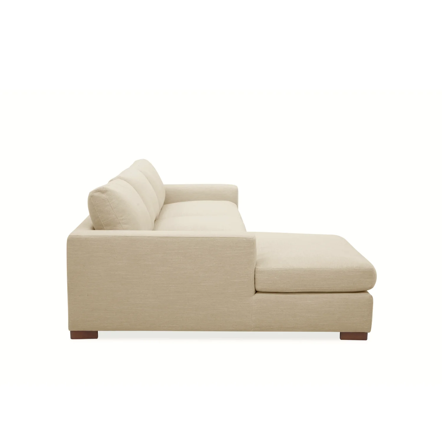 Charlestown 124" Chaise Sectional - Crypton® Nomad Custard - Image 7