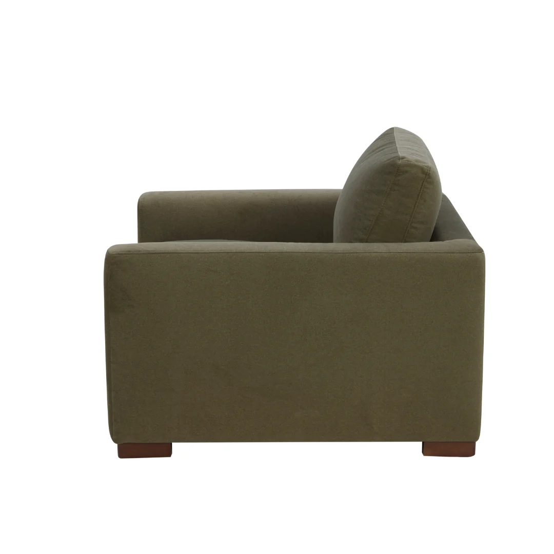 Charlestown Lounge Chair - Forest Green Matte Velvet - Image 4