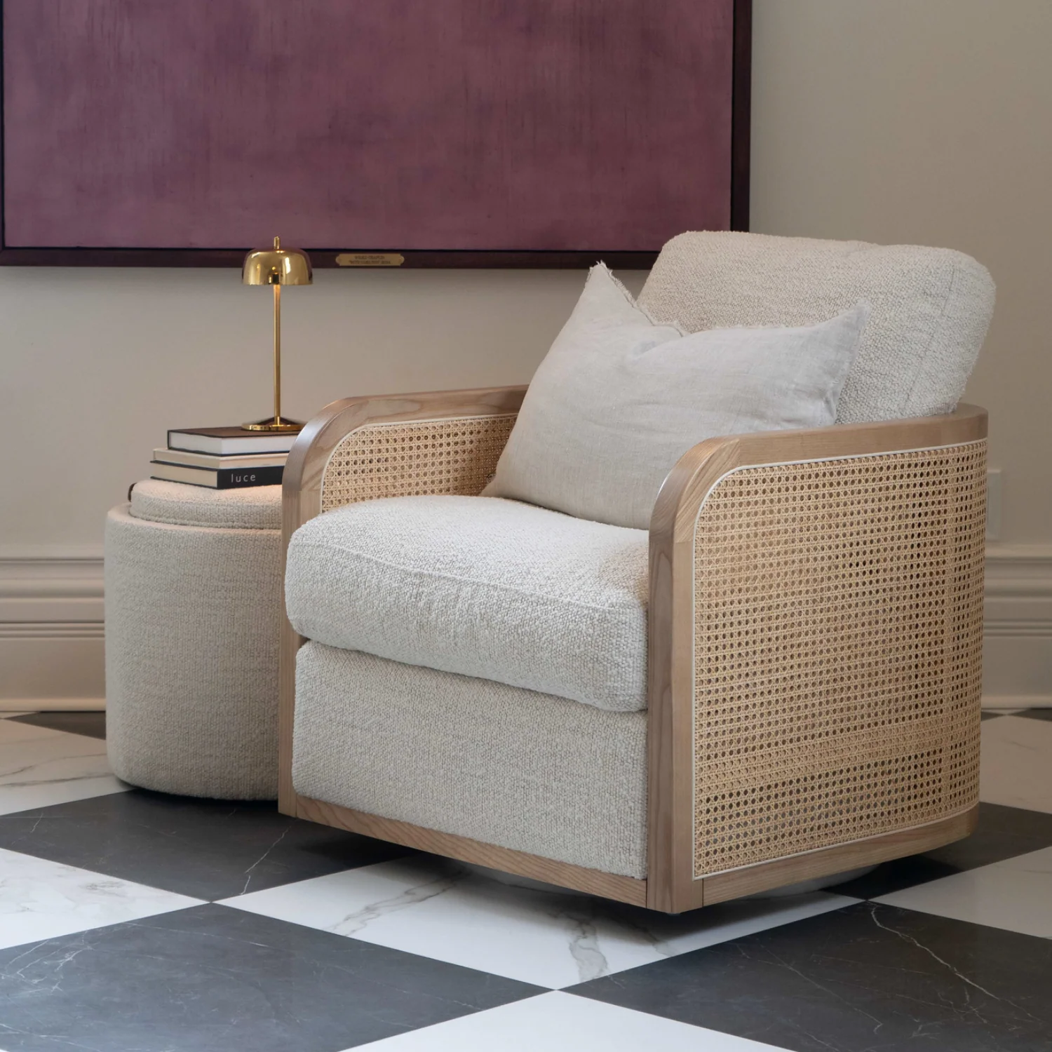 Charlestown Storage Ottoman - Pearl Boucle - Image 4