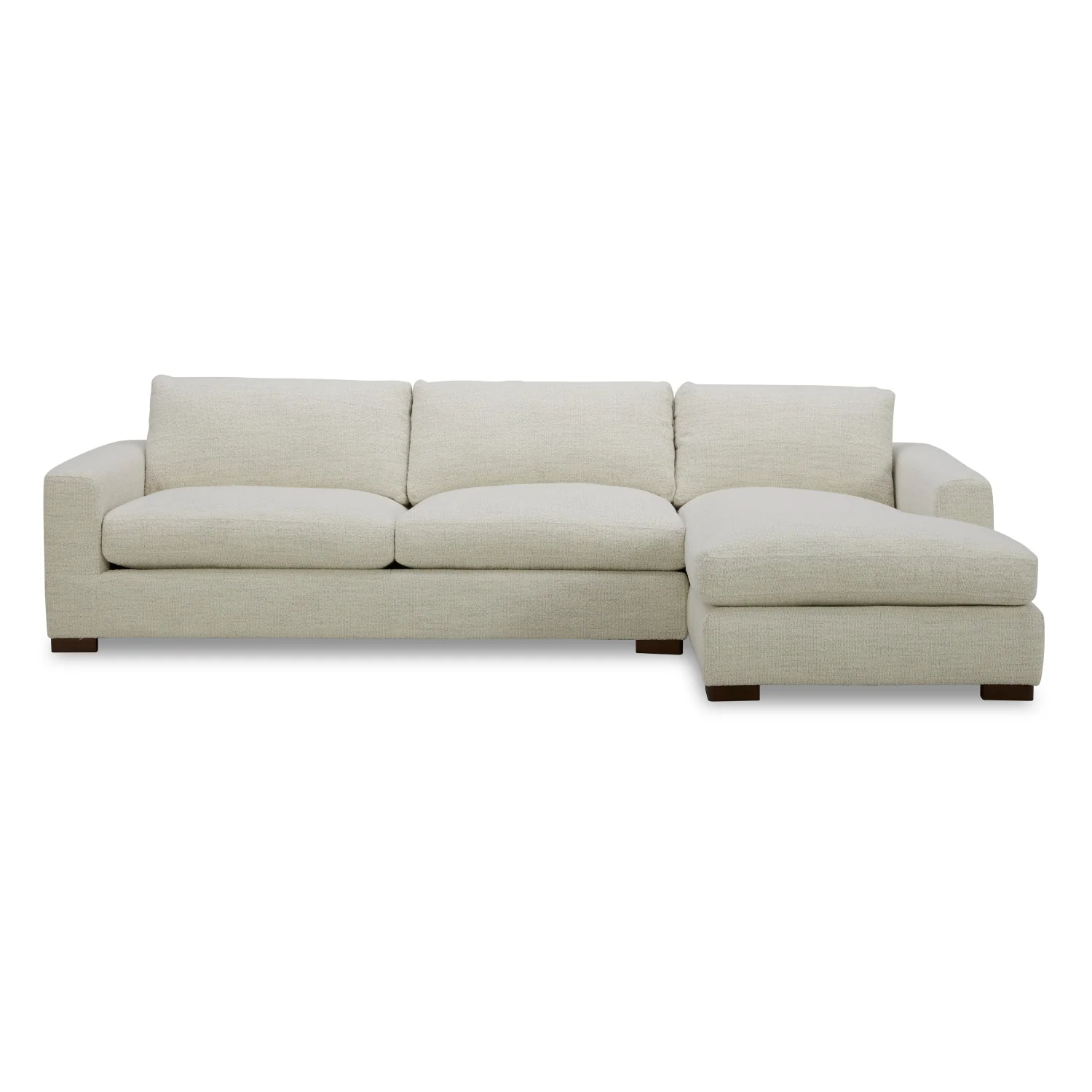 Charlestown 124" Chaise Sectional - Pearl Boucle - Image 5