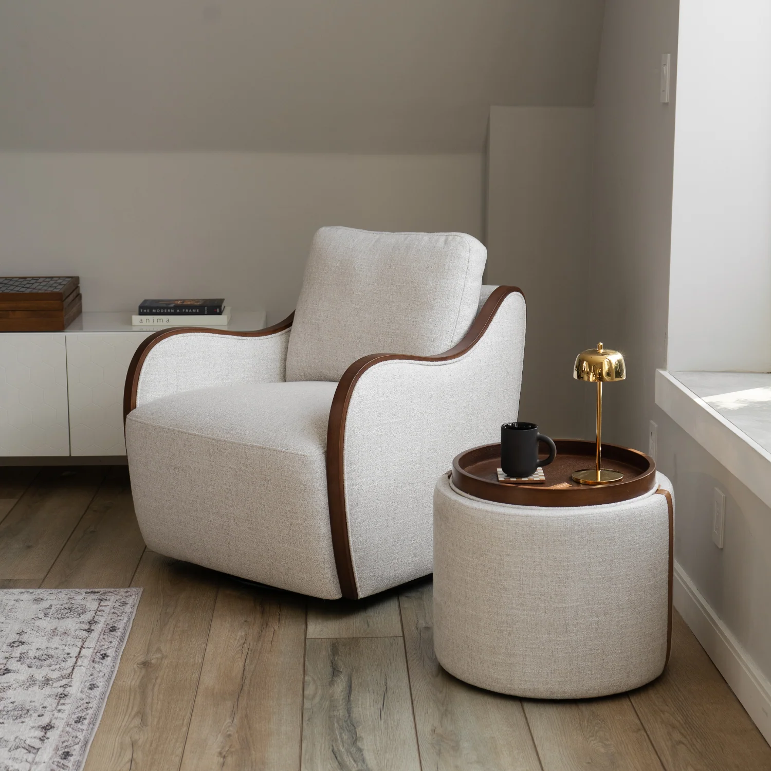 Capri Swivel Arm Chair - Thatched Wheat - Image 2