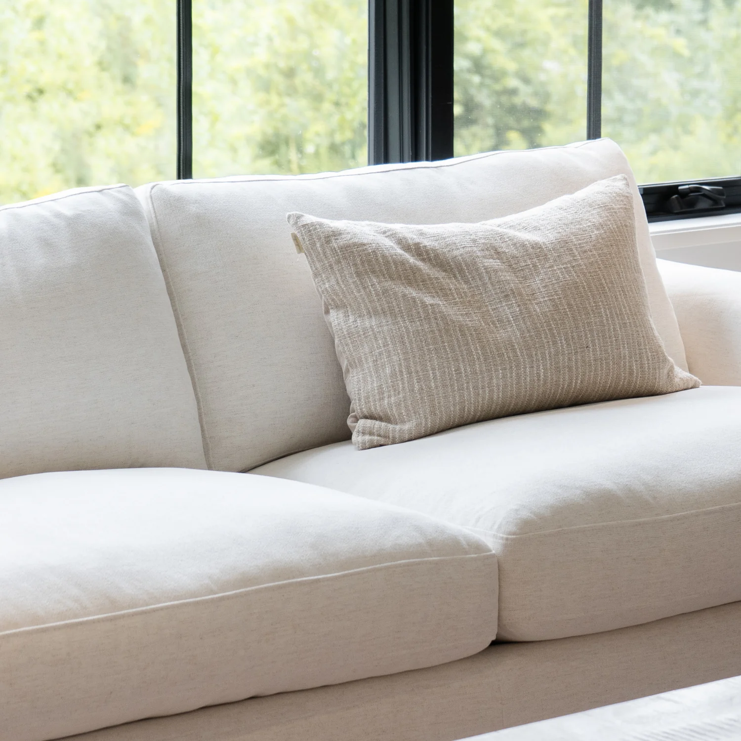 Charlestown 124" Chaise Sectional - Crypton® Nomad Snow - Image 2