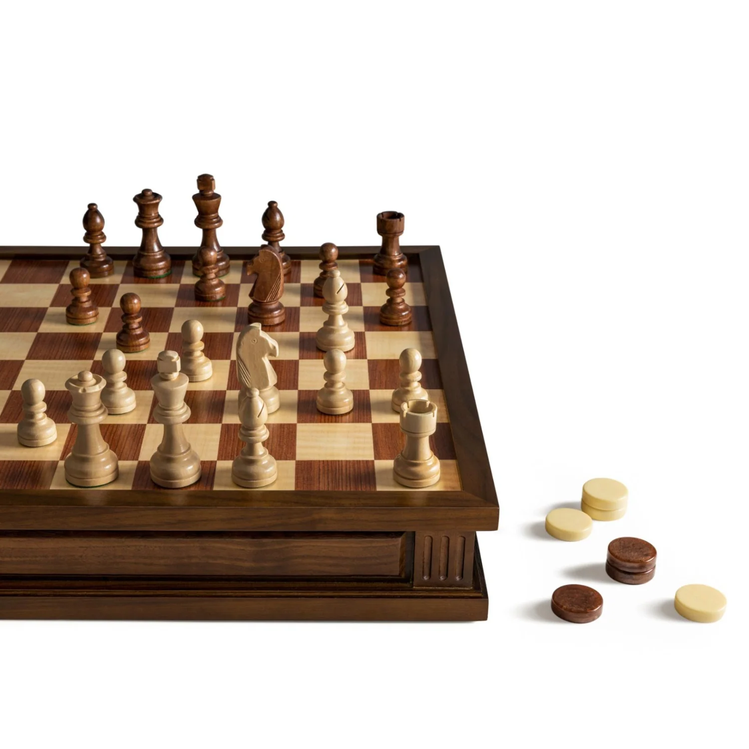 Chess 7-in-1 Walnut Game Board Set - Image 5