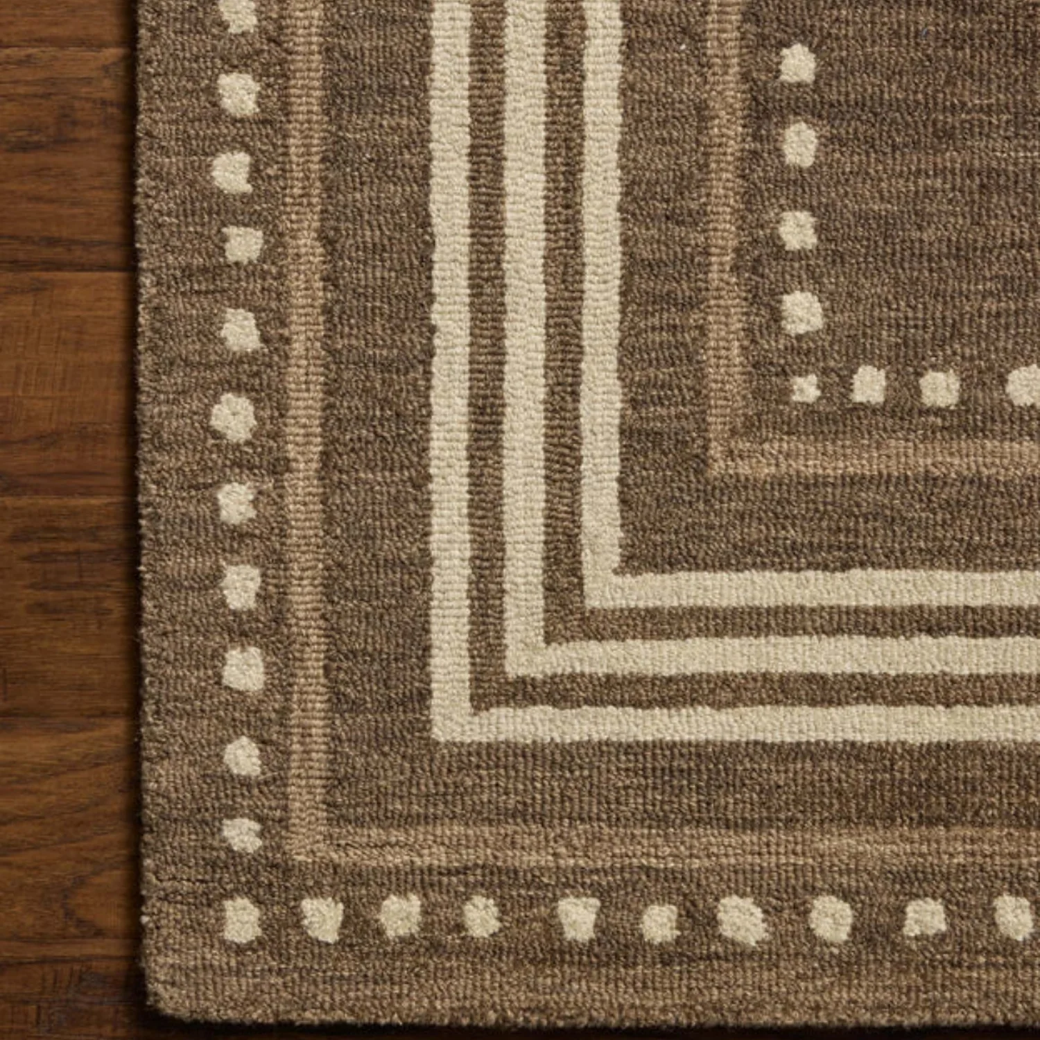 Chris Loves Julia x Loloi Alfie Bark/Natural Wool Rug - Image 3
