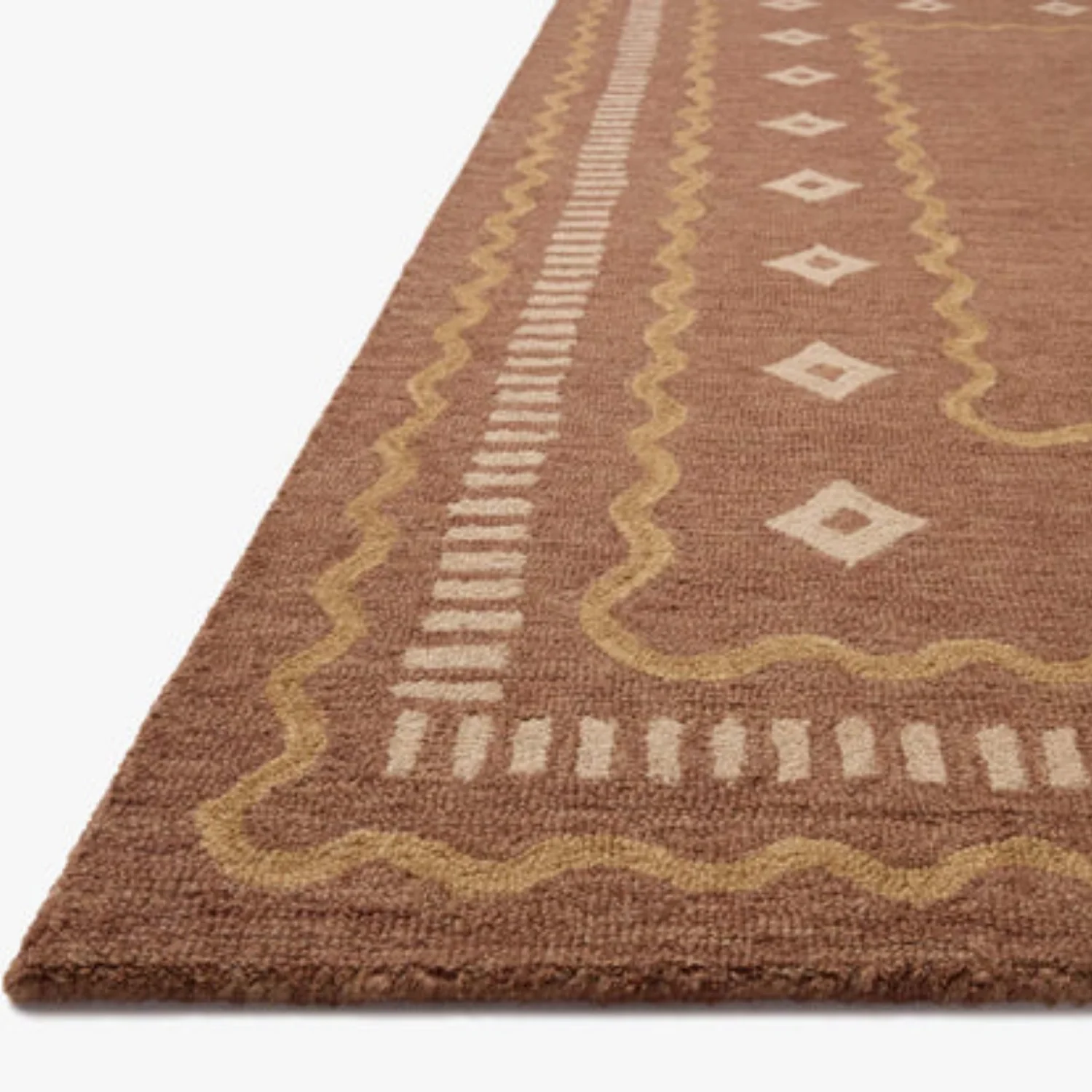 Chris Loves Julia x Loloi Alfie Clay/Spice Wool Rug - Image 6