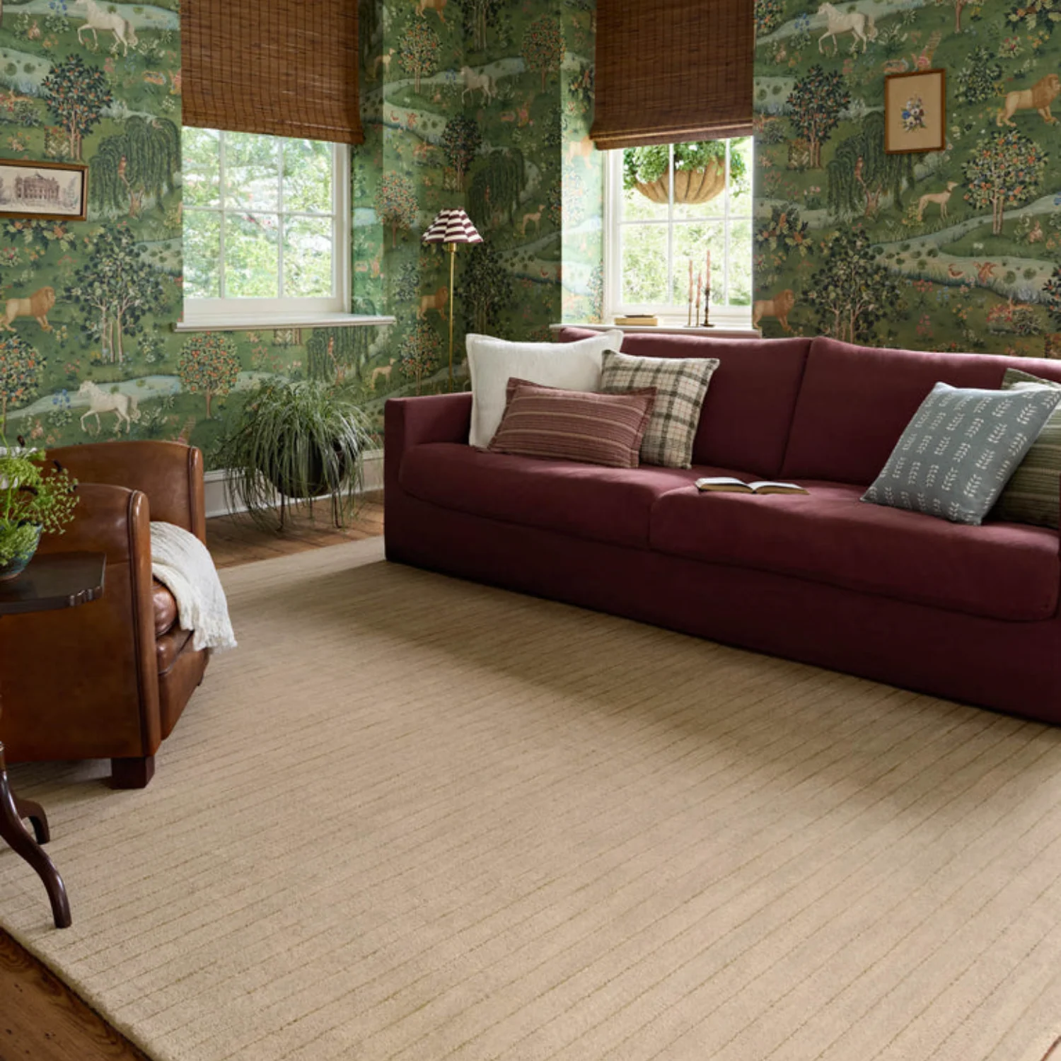 Chris Loves Julia x Loloi Henry Beige/Wheat Wool Rug - Image 2