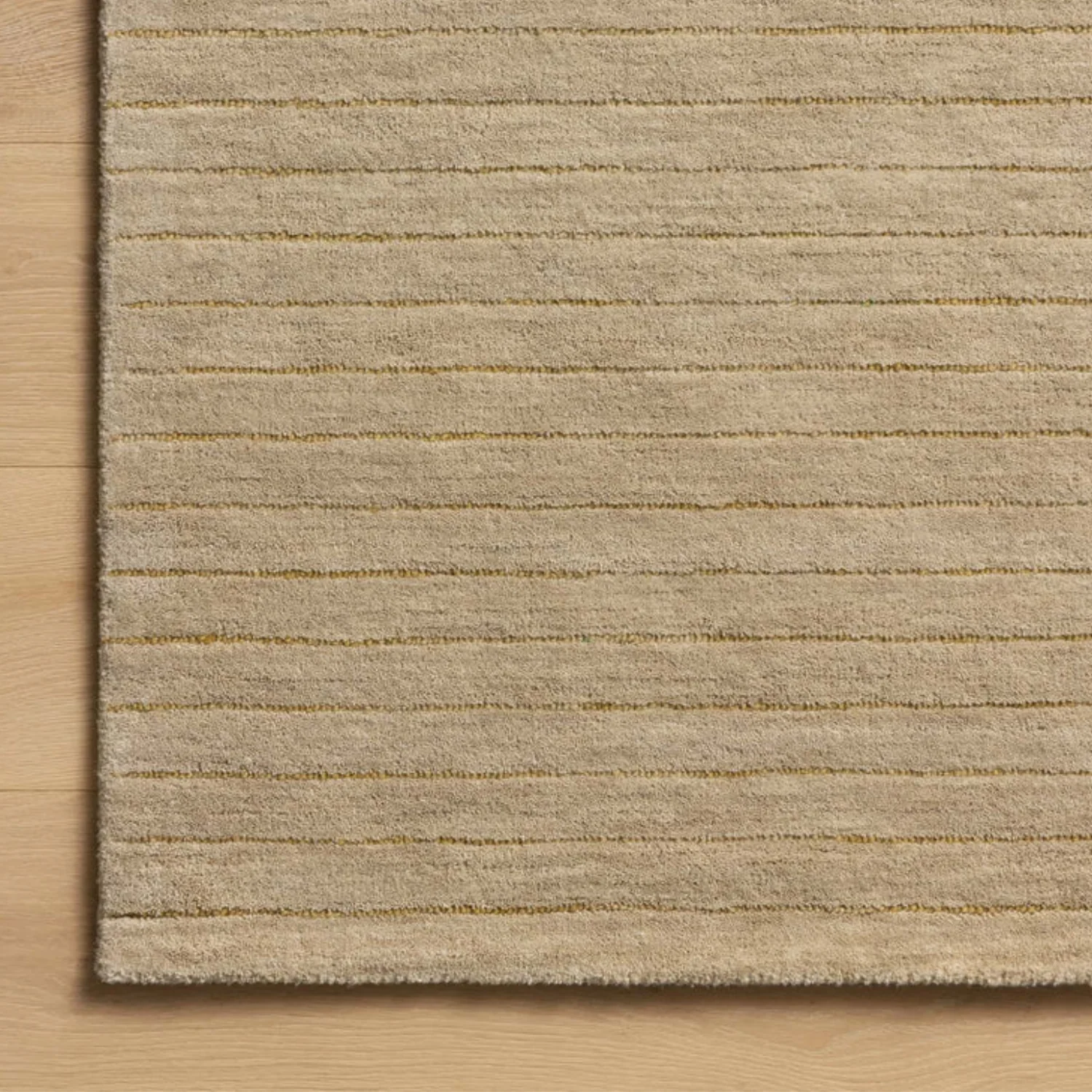 Chris Loves Julia x Loloi Henry Beige/Wheat Wool Rug - Image 3