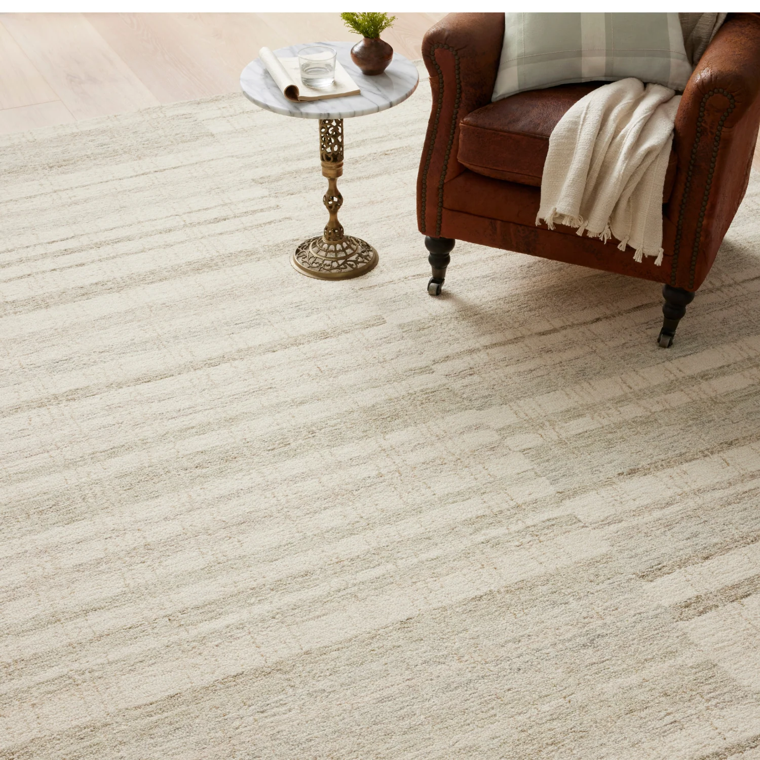 Chris Loves Julia x Loloi Chris Natural/Sage Wool Rug - Image 3