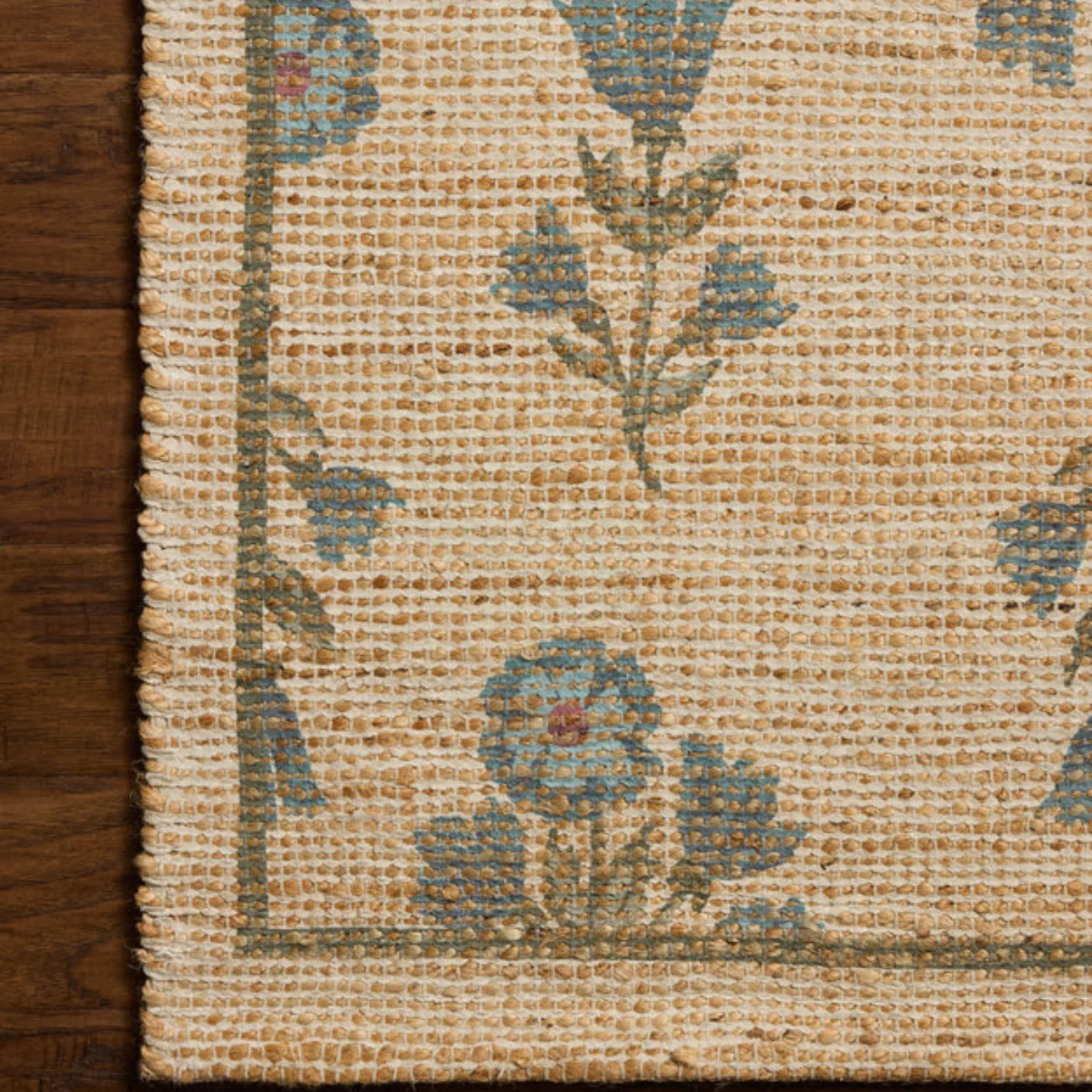 Chris Loves Julia x Loloi Rue Moss/Blue Jute Rug - Image 4