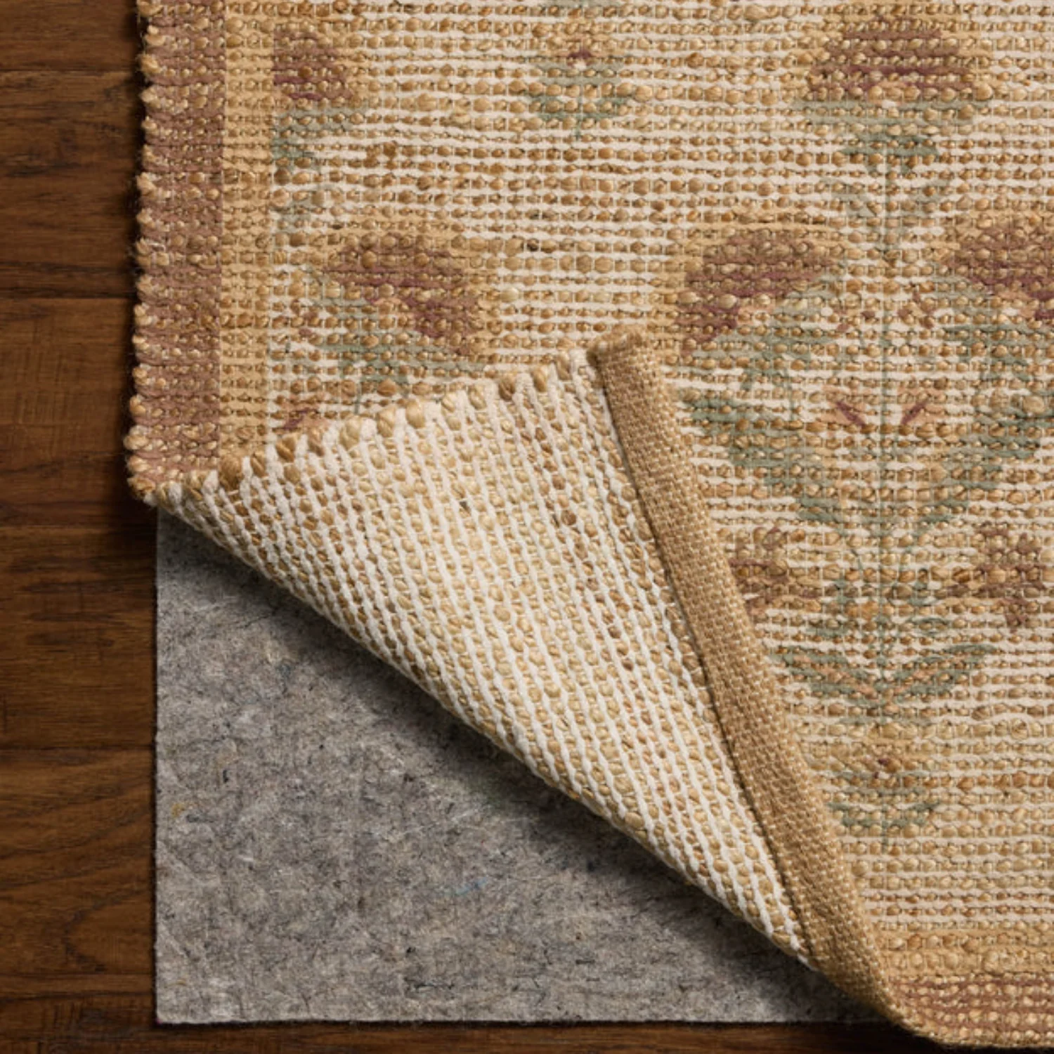 Chris Loves Julia x Loloi Rue Wheat/Sage Jute Rug - Image 4