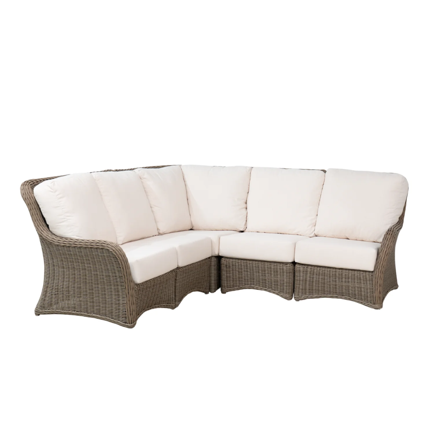 Coastal 5 Piece L-Shape Wicker Sectional - Image 4