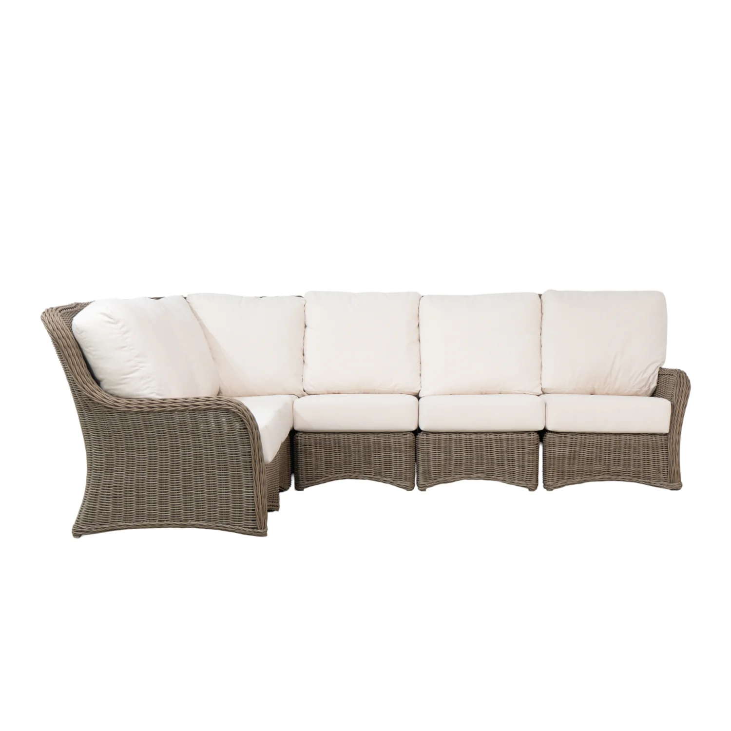 Coastal 6 Piece L-Shape Wicker Sectional - Image 2