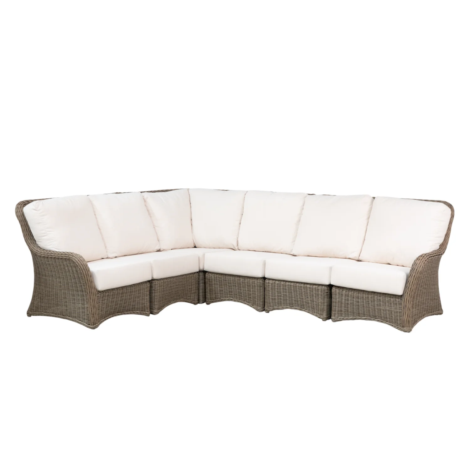 Coastal 6 Piece L-Shape Wicker Sectional - Image 3