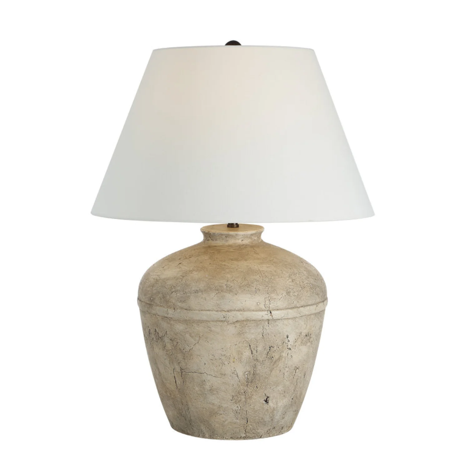 Cove Ceramic Table Lamp- Distressed Brown/Beige - Image 3
