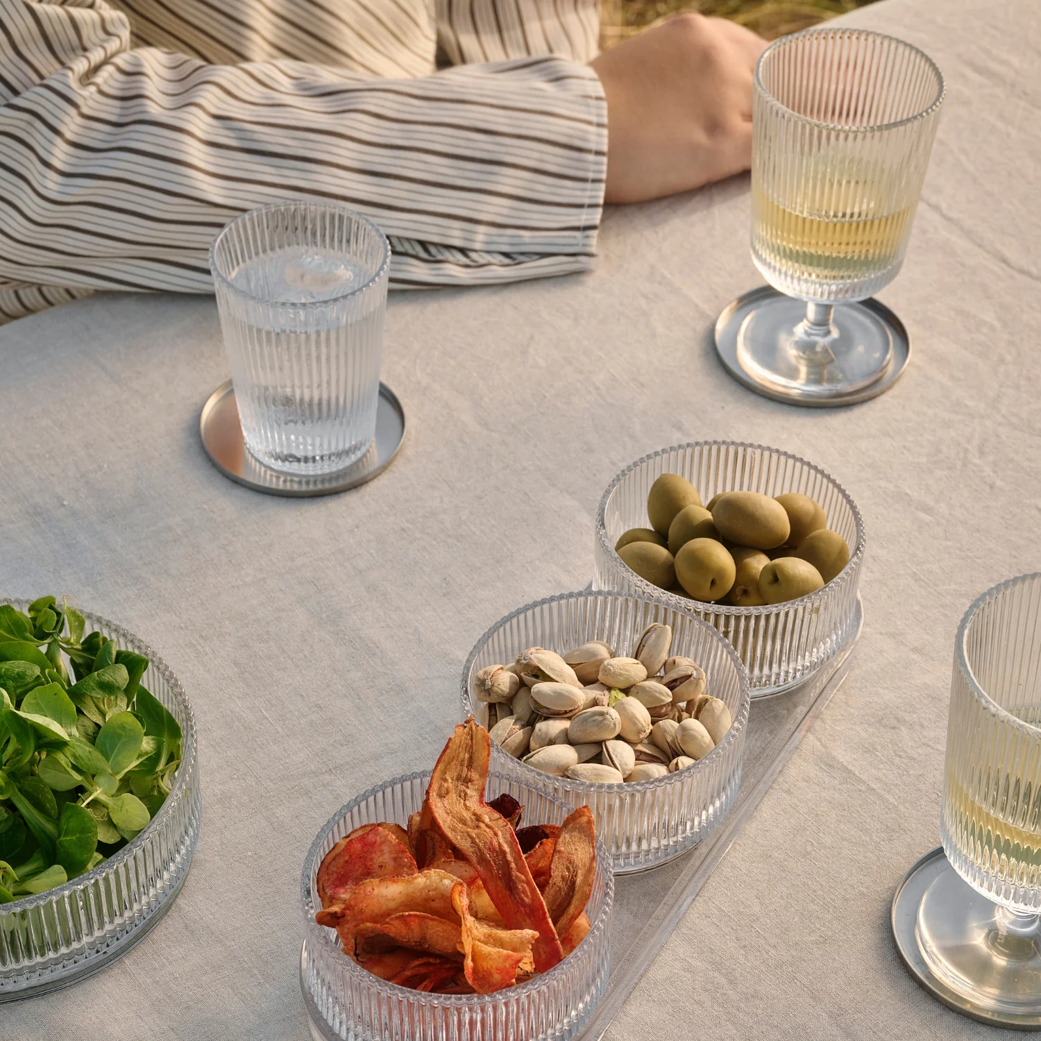 Crinkle 12oz Glass Tumbler Set of 4 - Image 6
