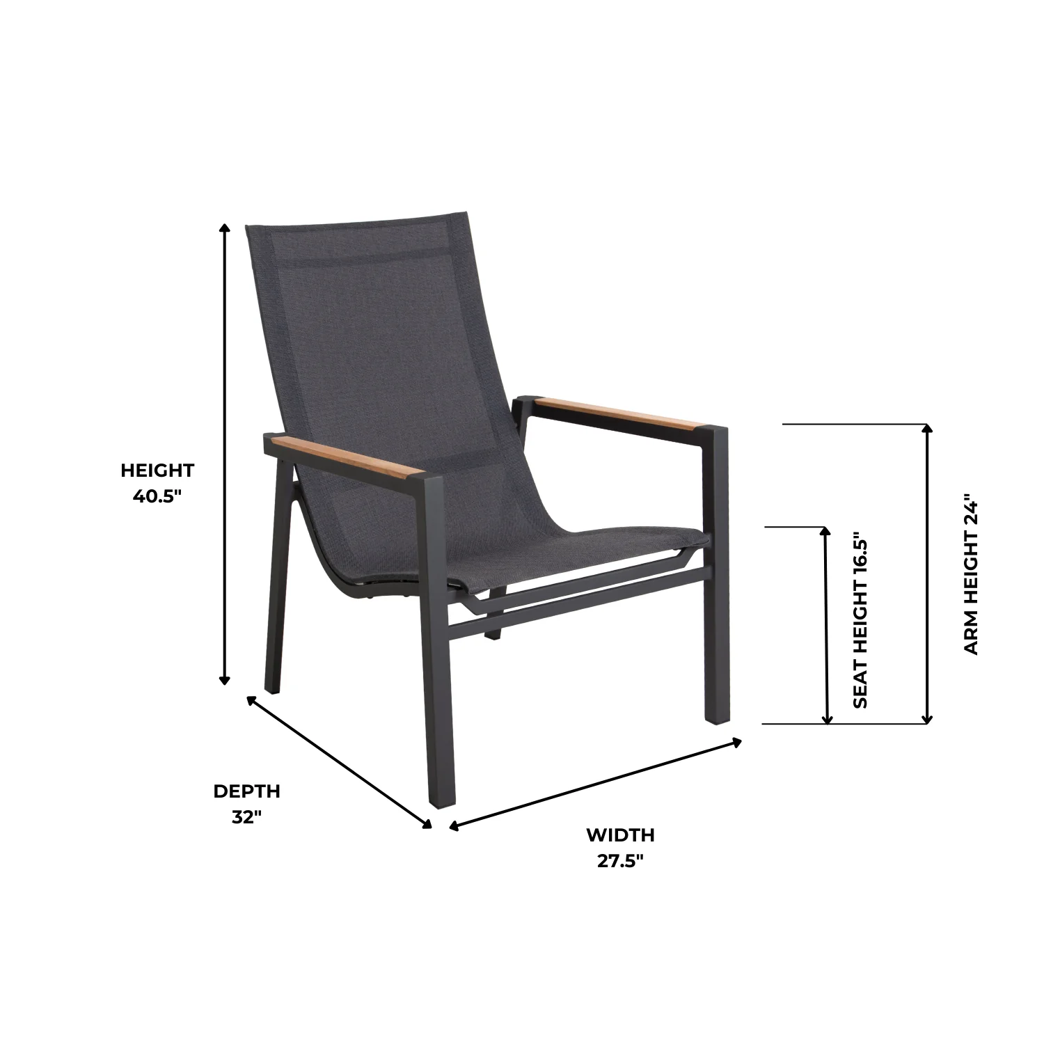Cubic Slate Stacking Club Chair - Image 5