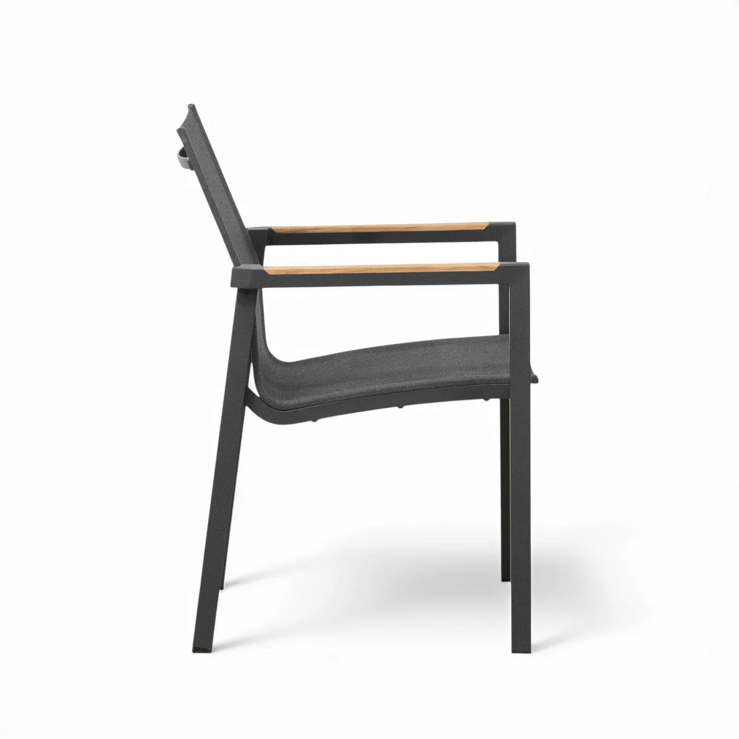 Cubic Sling Stackable Dining Armchair - Slate/Anthracite - Image 3