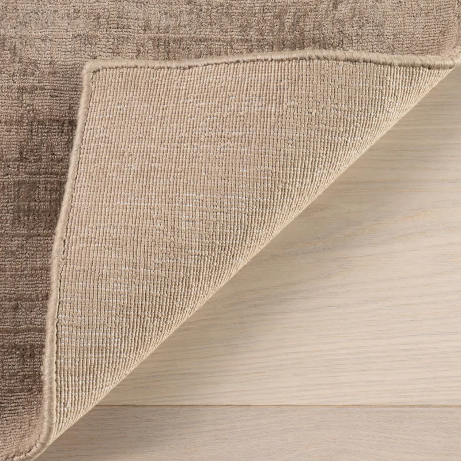 Dash & Albert Alva Hand Loom Knotted Wool/Viscose Rug - Taupe - Image 5