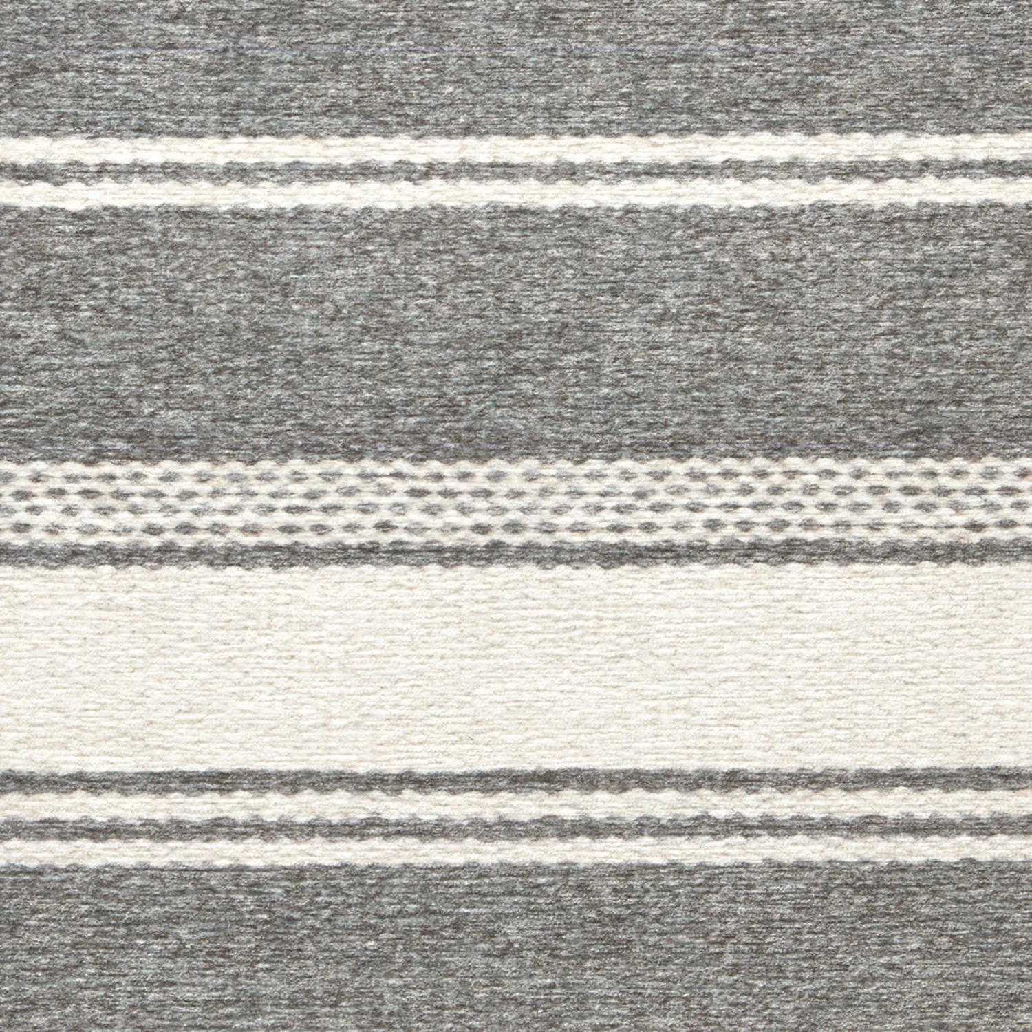 Dash & Albert Bowman Stripe Grey Washable Rug - Image 6