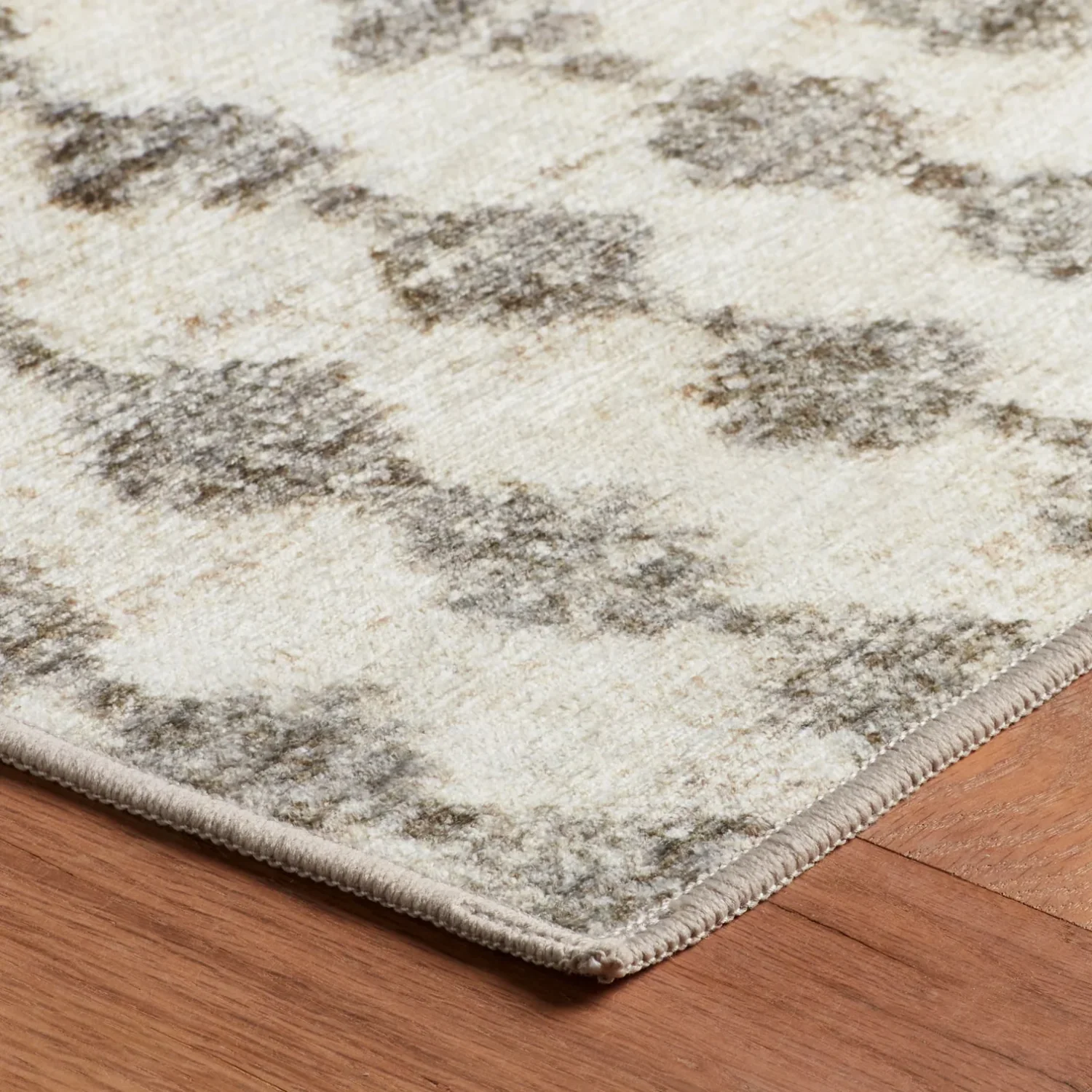Dash & Albert Izzy Grey Washable Rug - Image 3