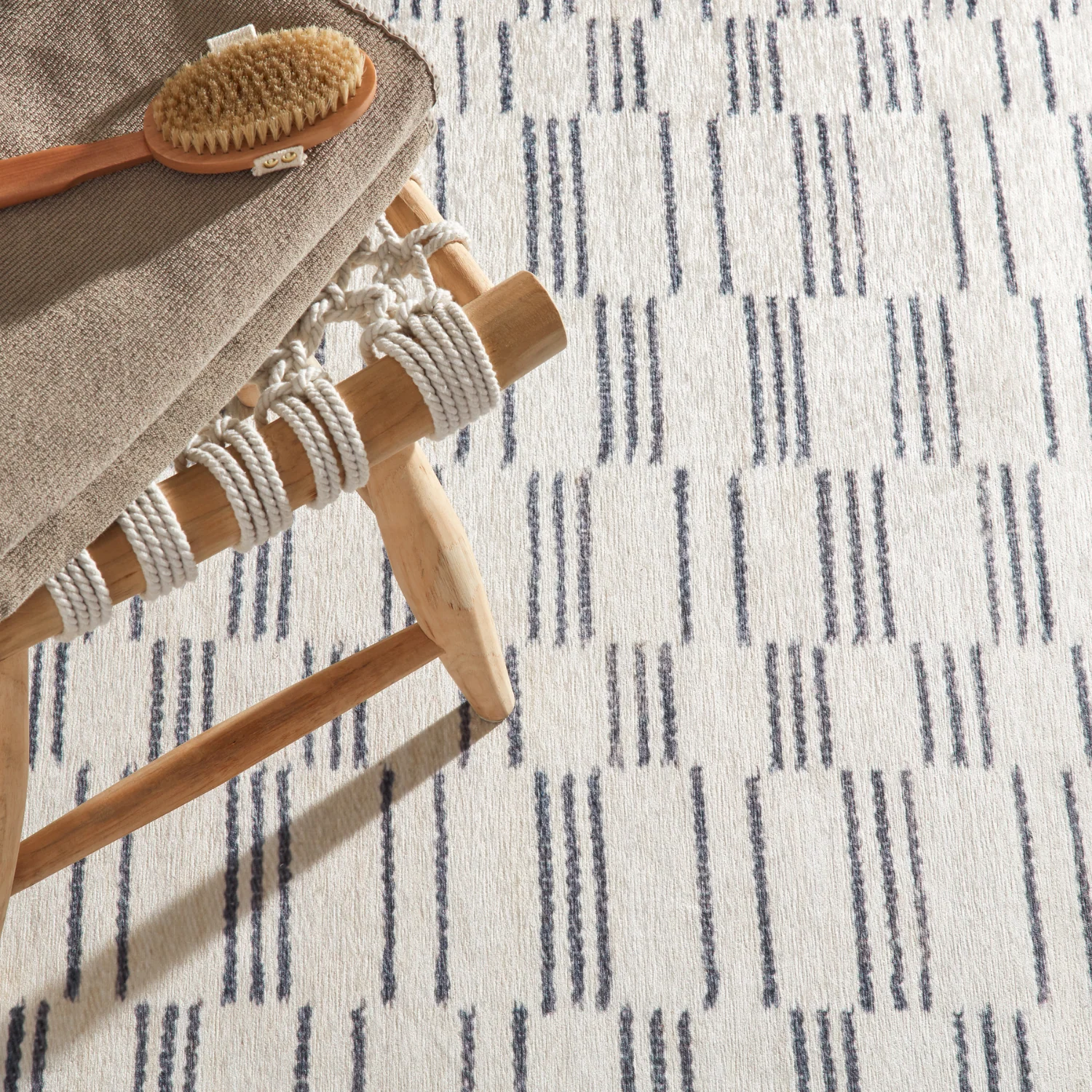 Dash & Albert Leni Oatmeal Washable Rug - Image 2