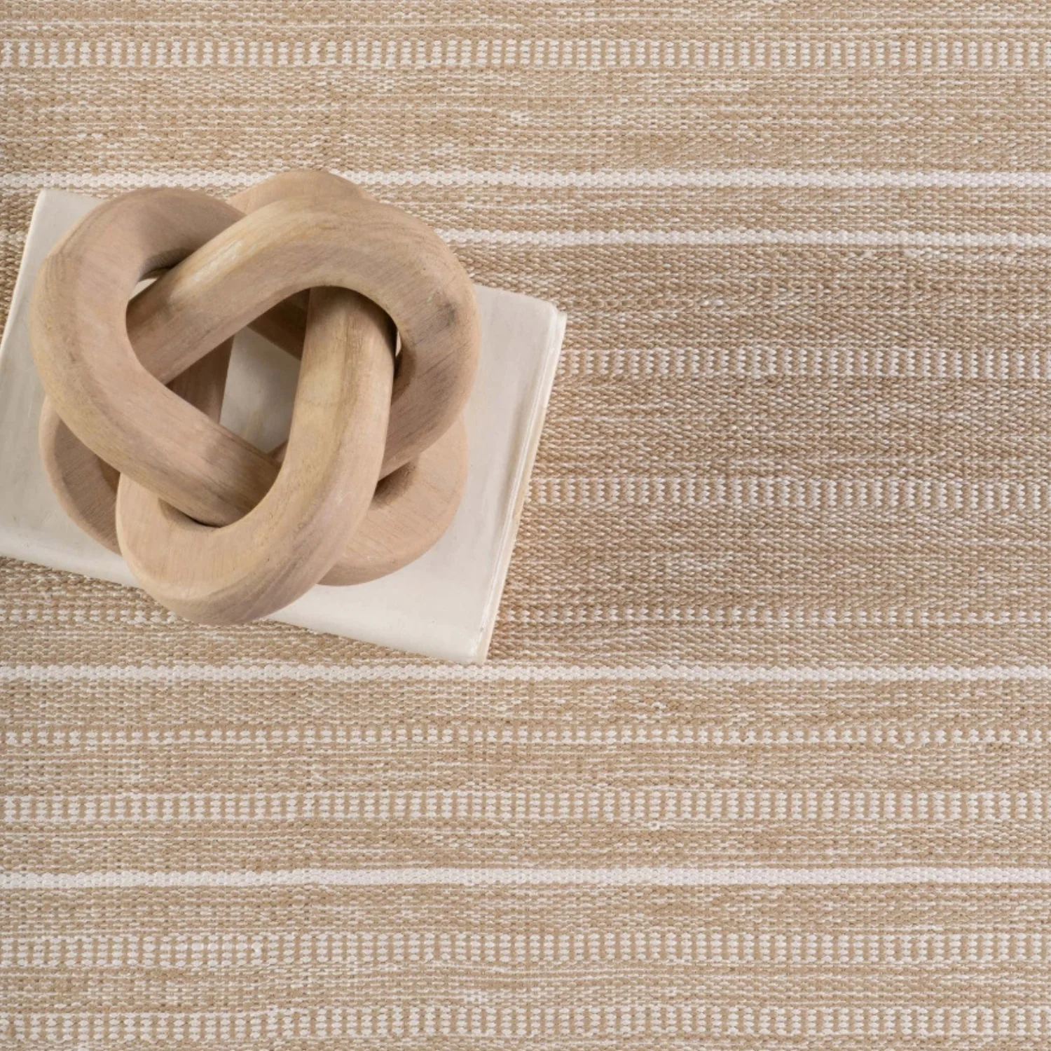 Dash & Albert Skipper Stripe Khaki Handwoven Indoor/Outdoor Rug - Image 3