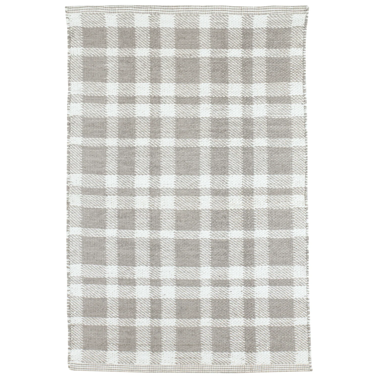 Dash & Albert Tattersall Handwoven Grey Indoor/Outdoor Rug