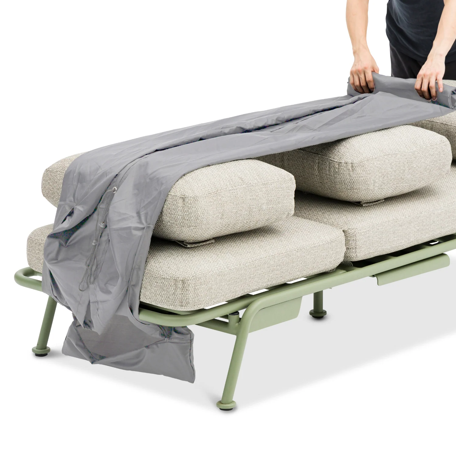 Davenport Reclining Sofa - Pebble Sand - Image 14