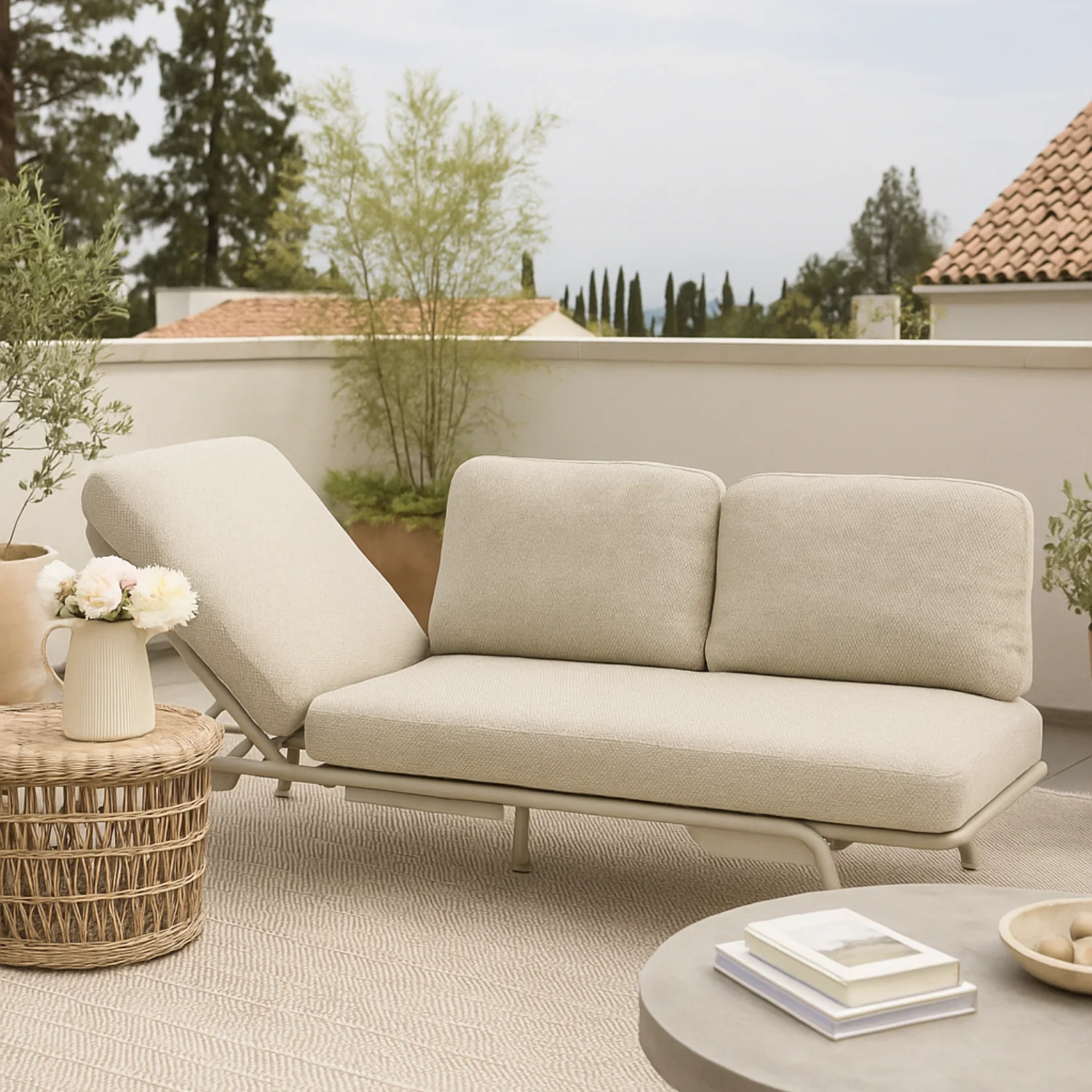 Davenport Reclining Sofa - Pebble Sand - Image 5