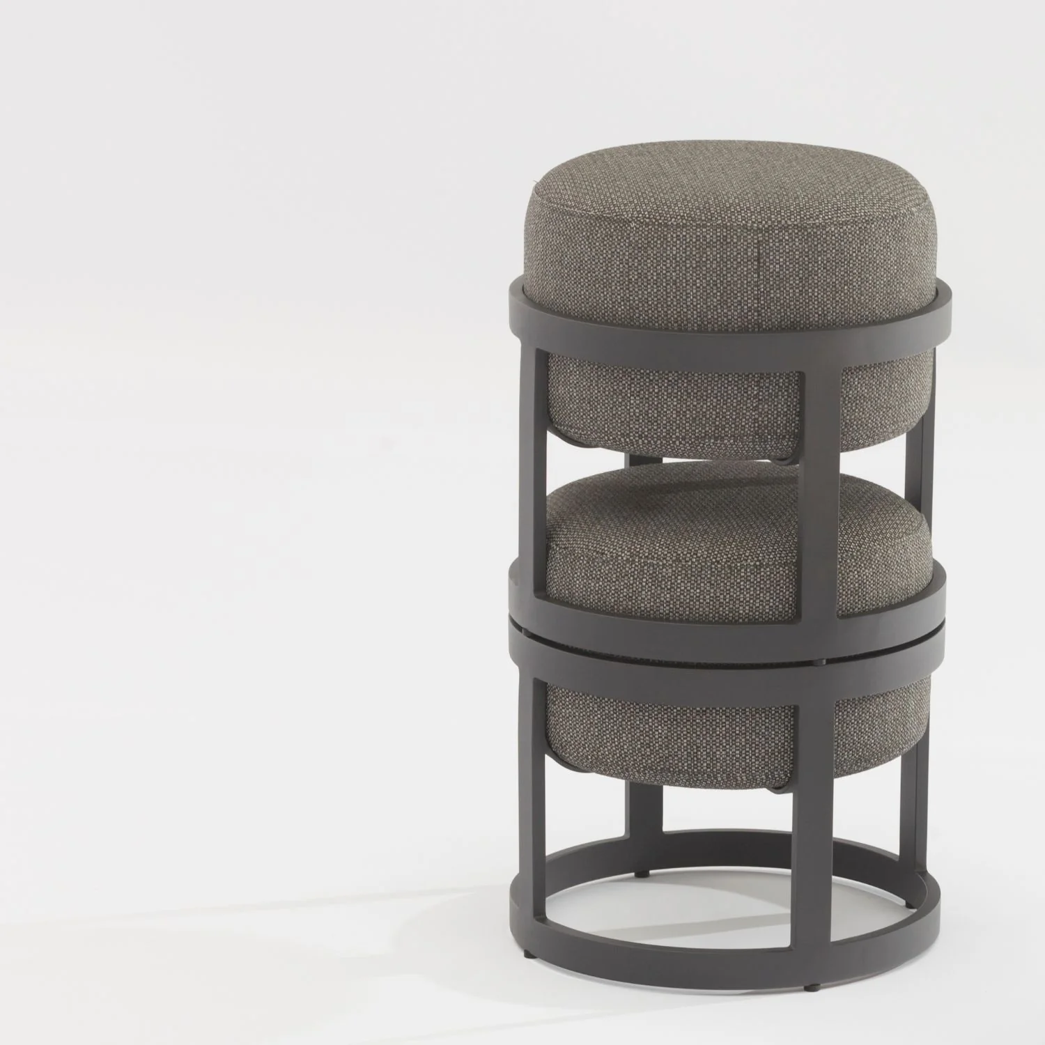 Davenport Stackable Charcoal Ottoman - Image 4