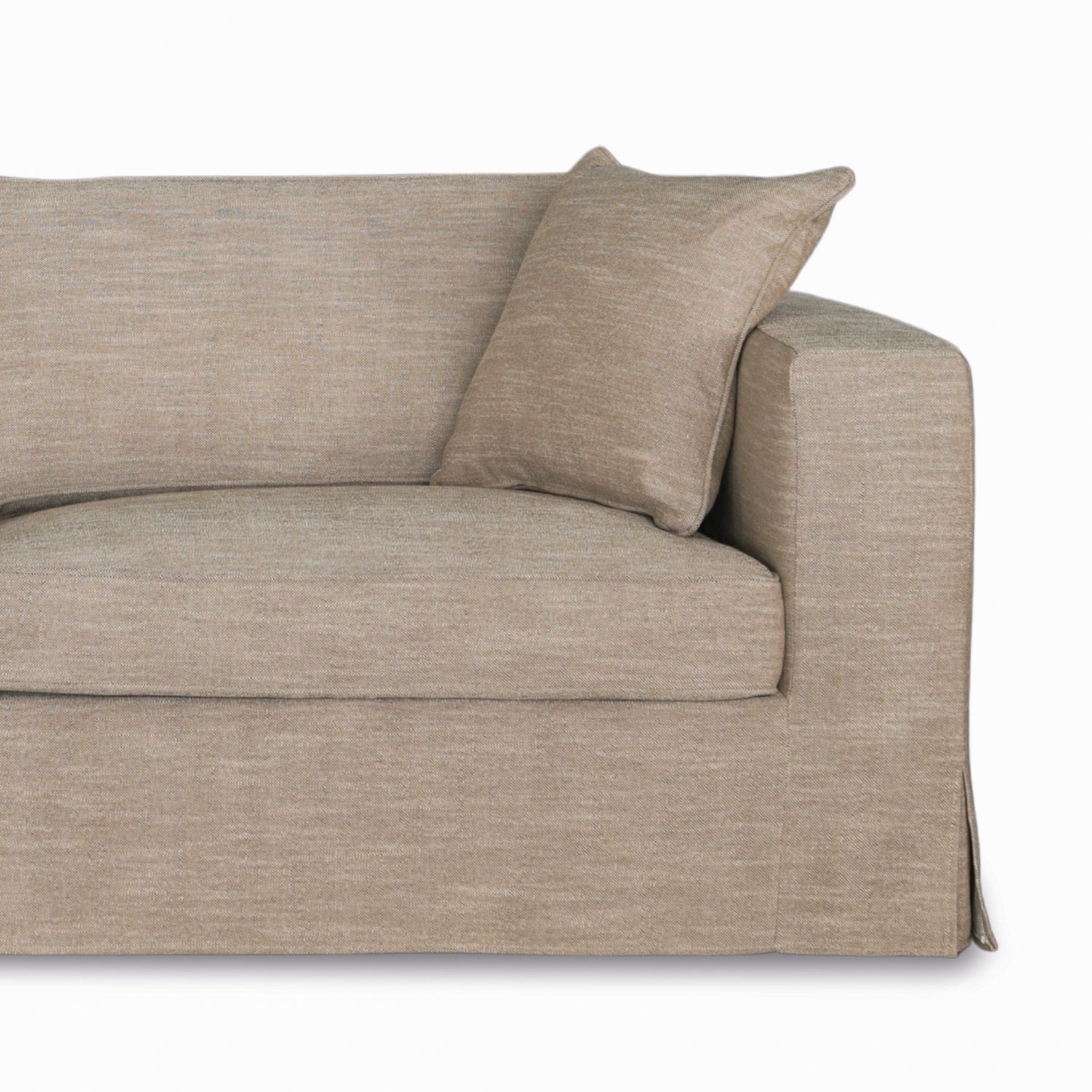 Denver 86" Slipcover Sofa - Linen Brown - Image 6