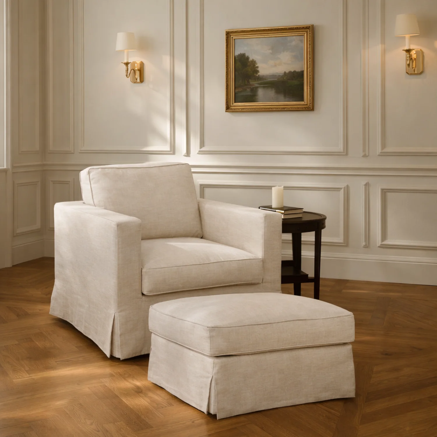 Denver Slipcover Lounge Chair - Linen Natural - Image 3