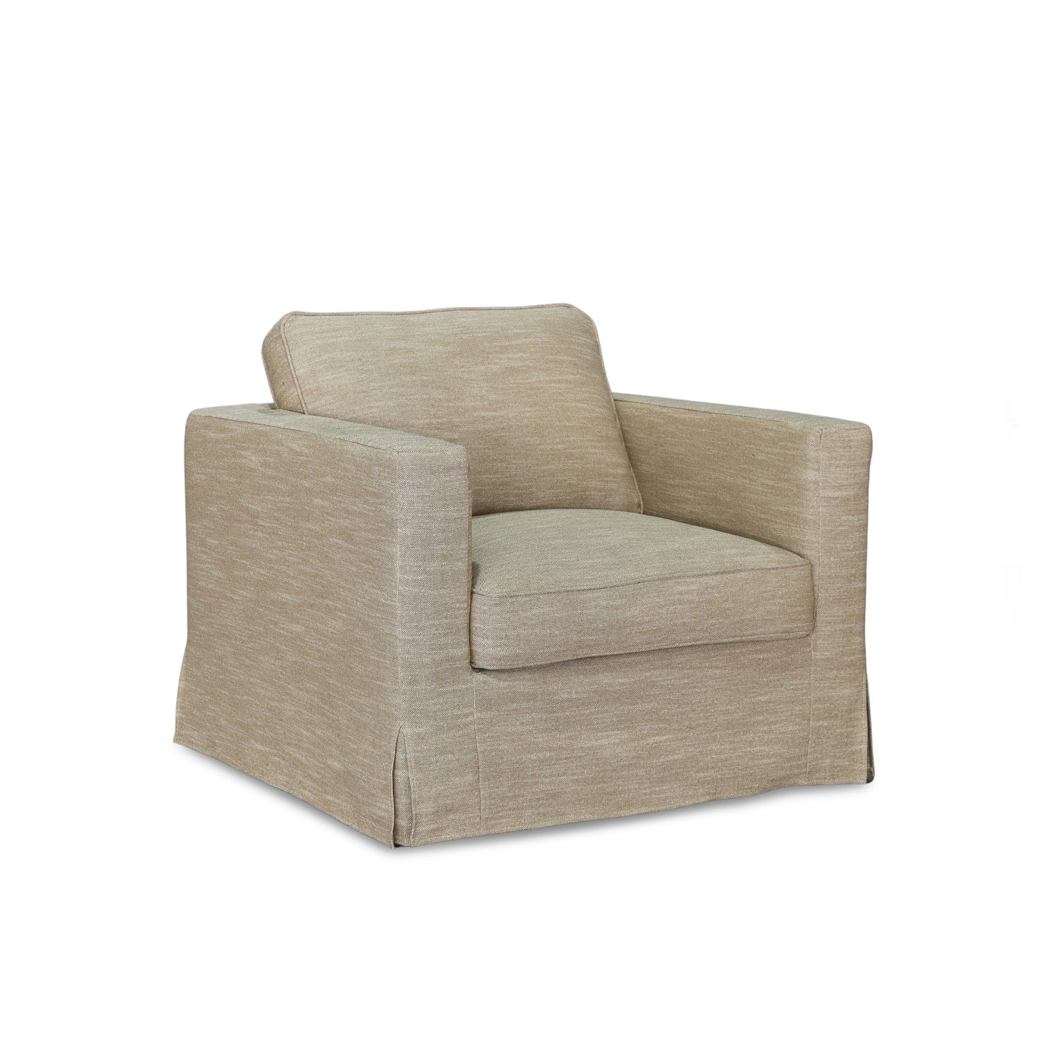 Denver Slipcover  Lounge Chair - Linen Brown - Image 3