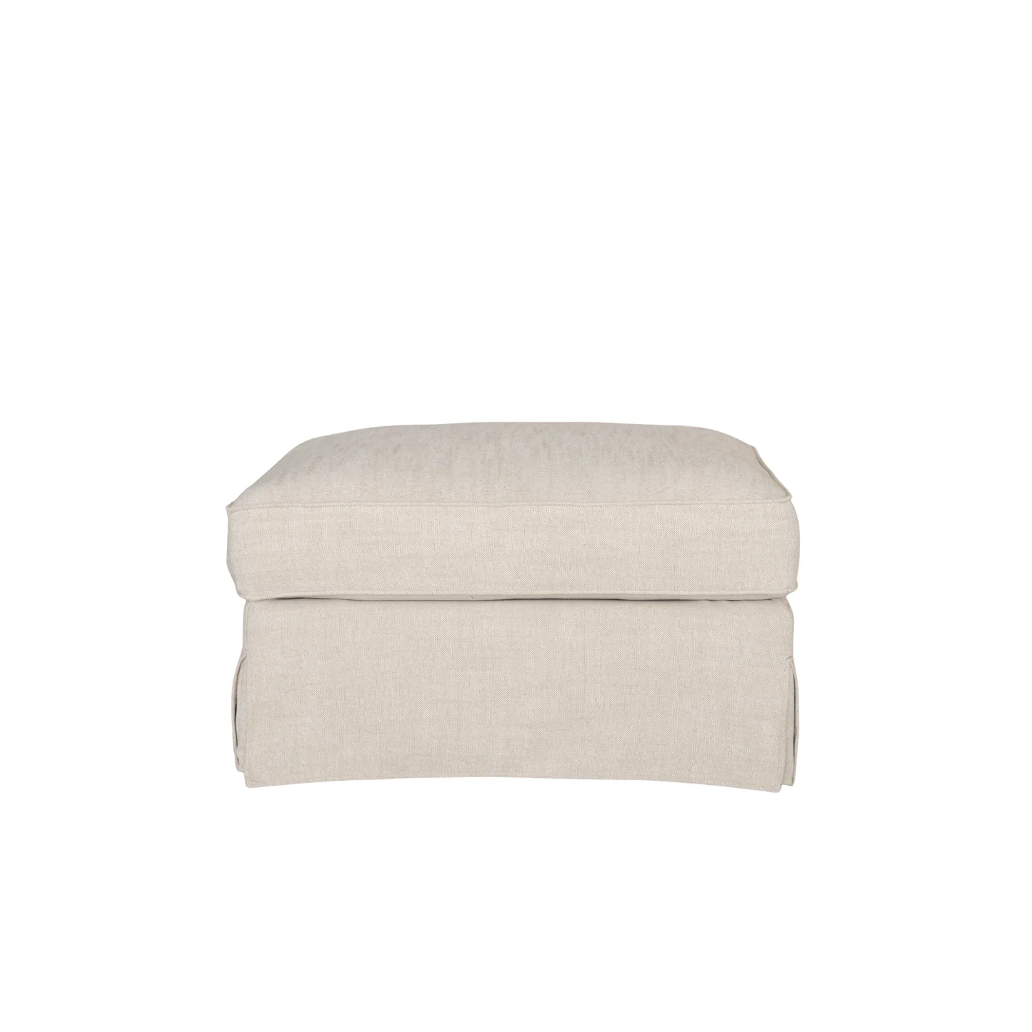 Denver Slipcover Ottoman - Linen Natural - Image 7