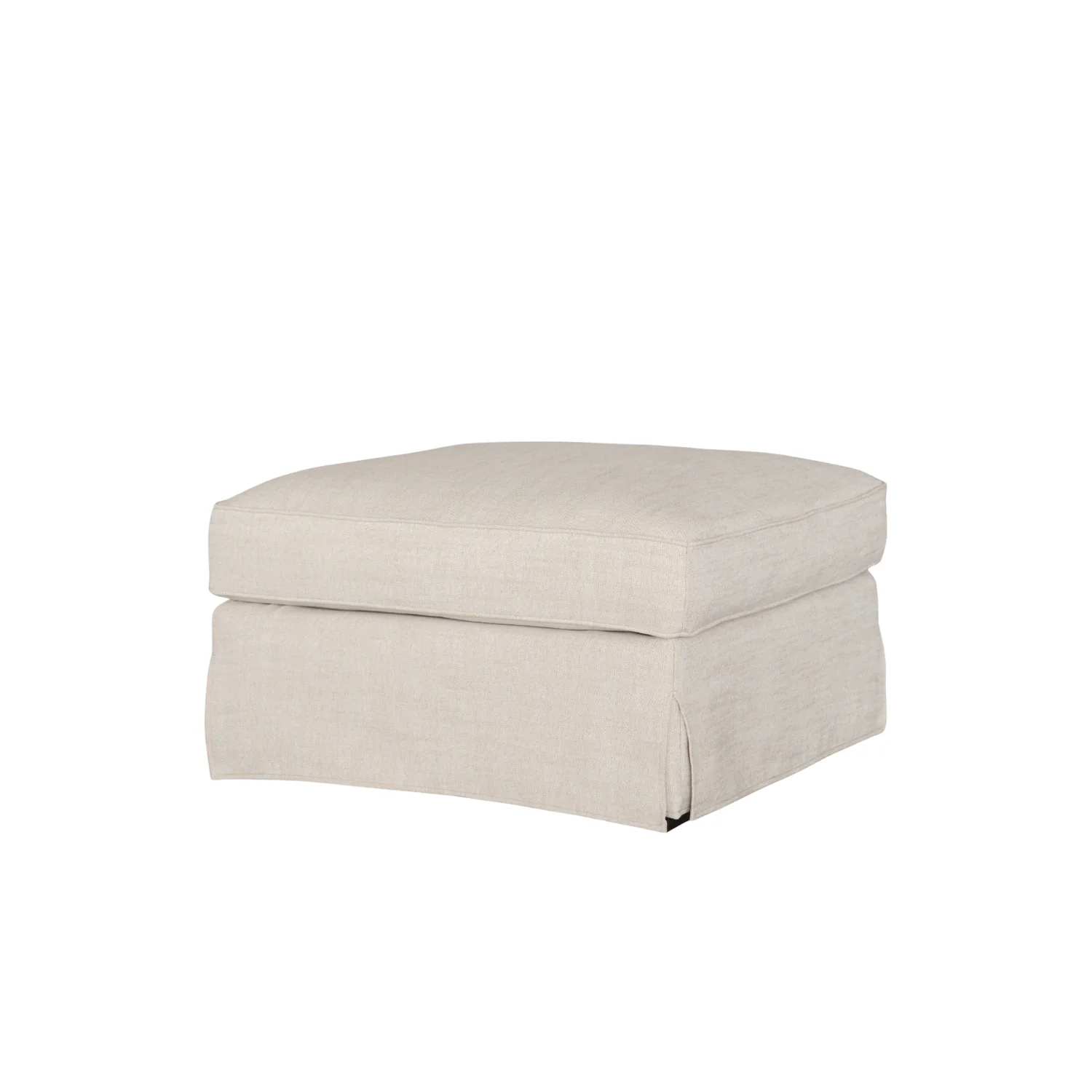 Denver Slipcover Ottoman - Linen Natural - Image 8
