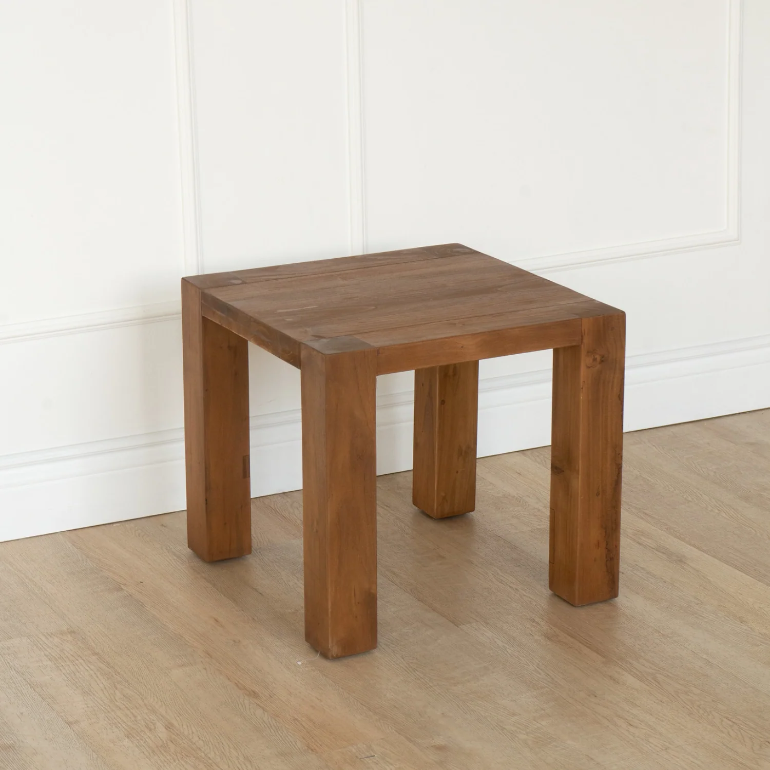 Denver Square Indoor Teak Side Table - Image 3