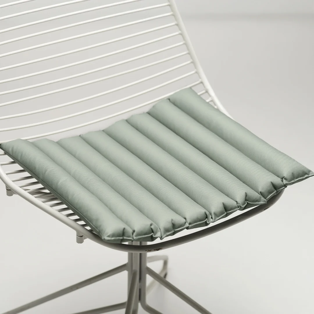 Channeled 16" Outdoor Dining Seat Cushion - Eucalyptus - Image 2