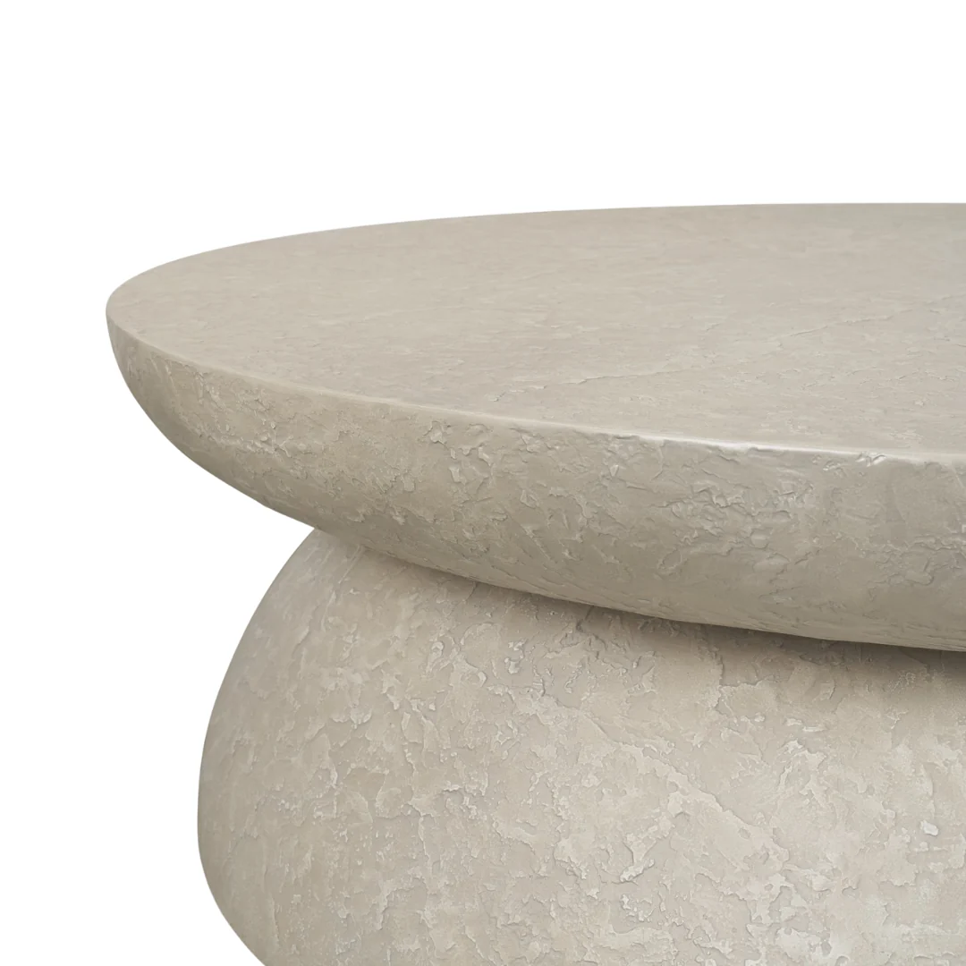 Driftstone Pillar Concrete 48" Round Coffee Table - Image 2