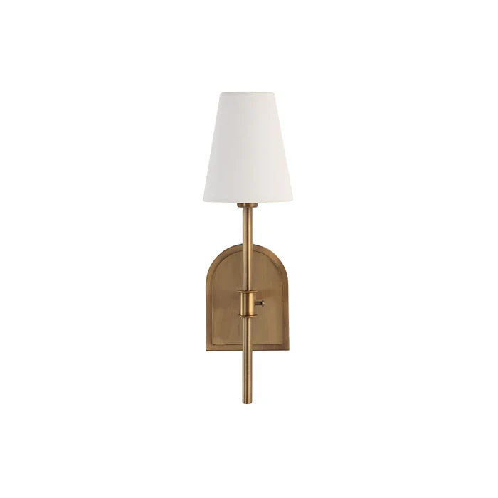 Elio Antique Brush Brass Wall Sconce - Image 5