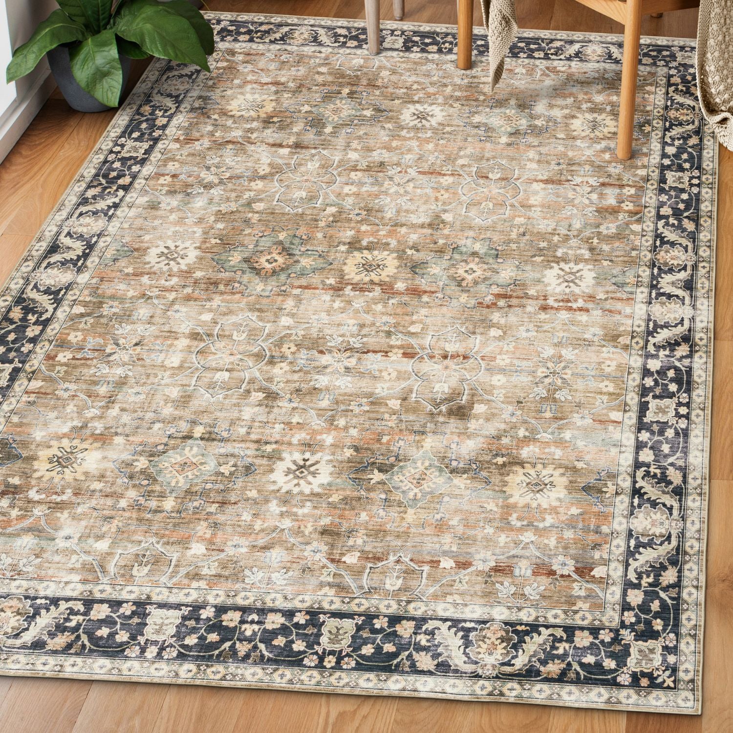 Era Beige/Brown Indoor Washable Rug - Image 6
