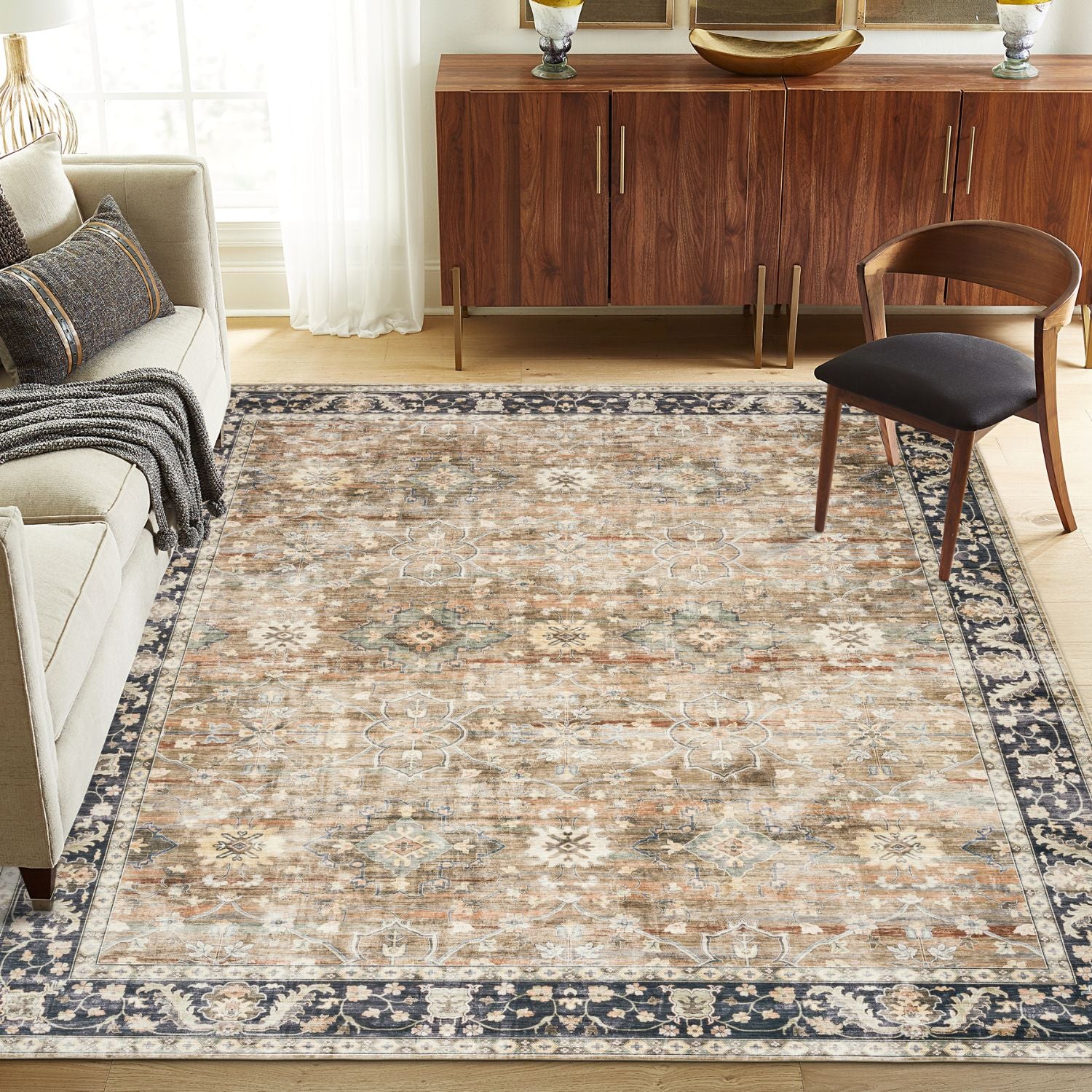 Era Beige/Brown Indoor Washable Rug - Image 8
