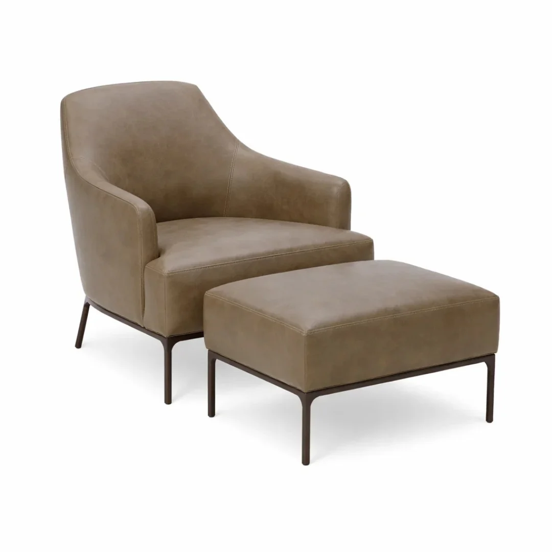 Exuma Lounge Chair - Concord Pewter Leather - Image 3