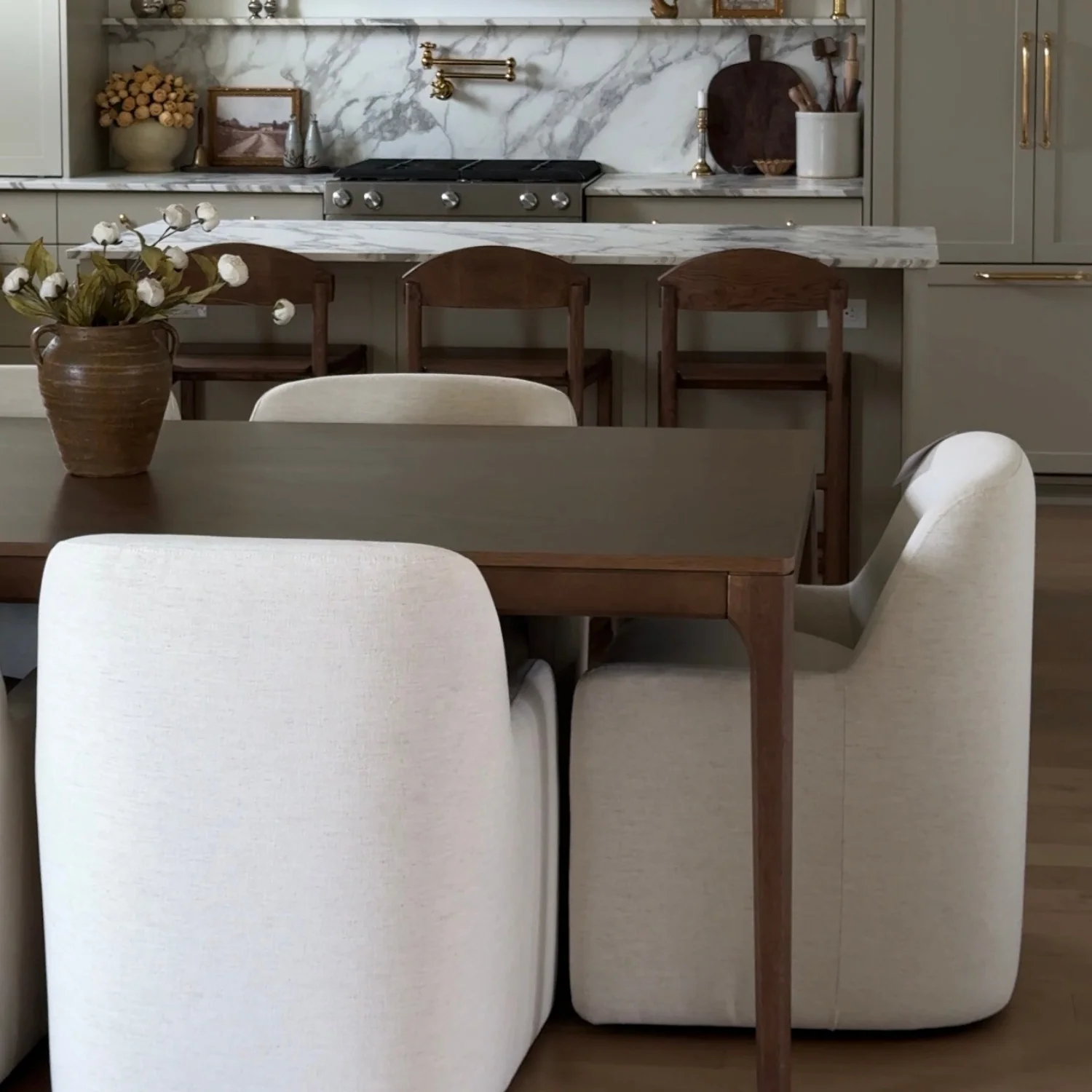 Fairbank Armless Dining Chair - Crypton® Nomad Snow - Image 3