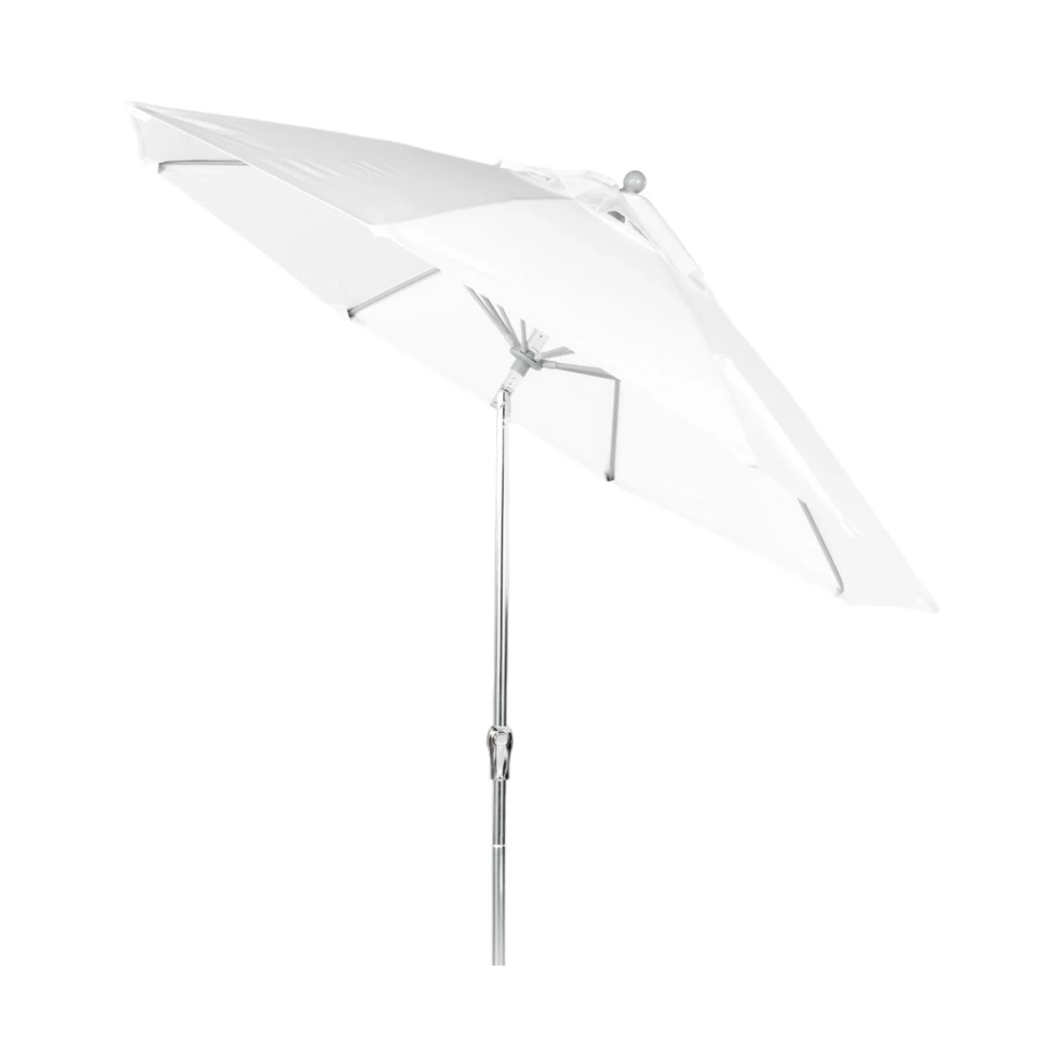Fiberglass 9' Octagon Auto-Tilt Market Umbrella - Silver Frame